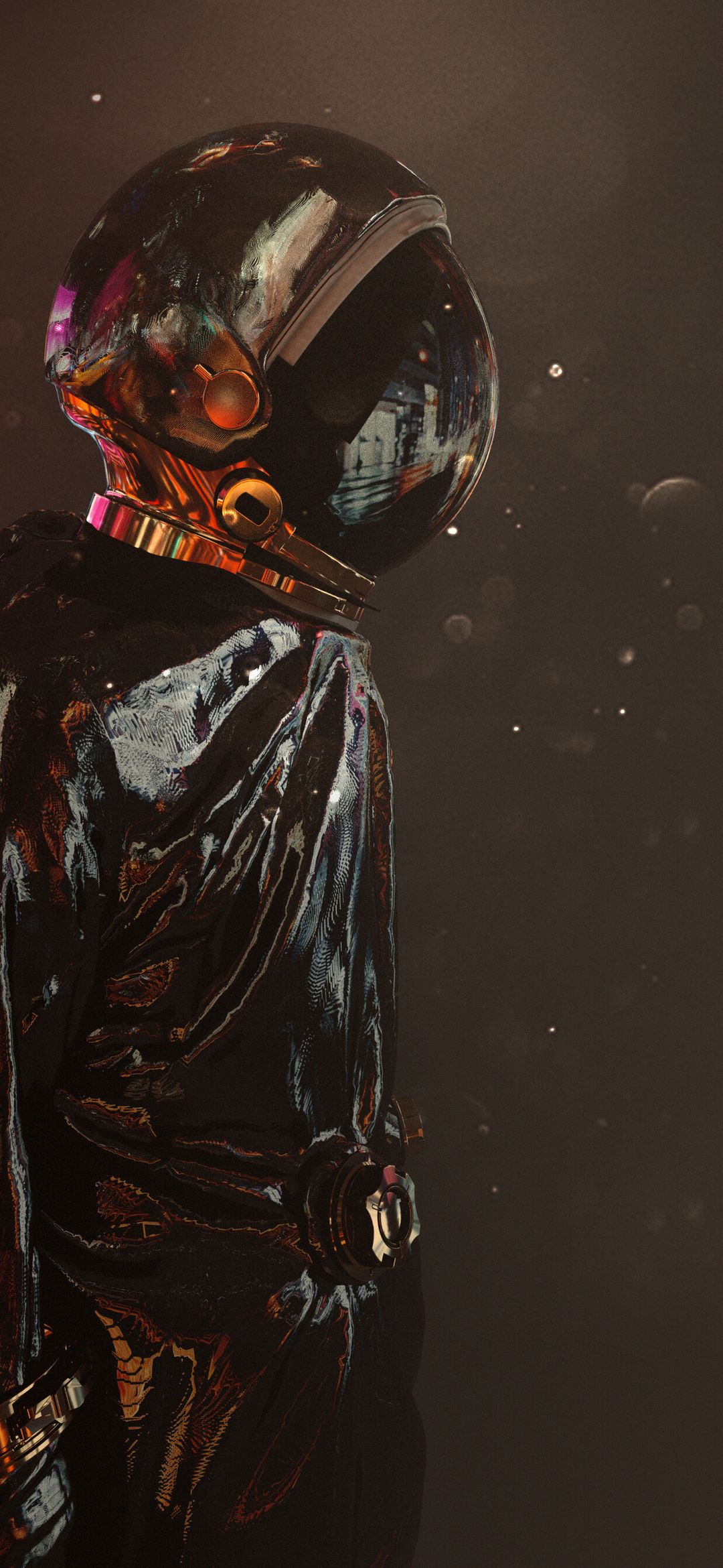 Golden Astronaut Portrait - abstract wallpaper for OpersCraft