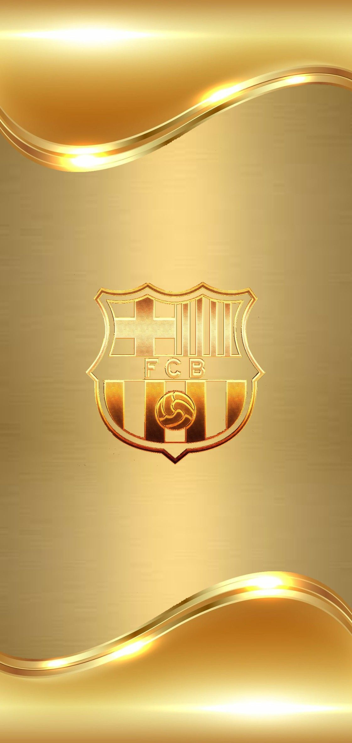 Golden Barcelona FC Emblem - logo wallpaper for OpersCraft