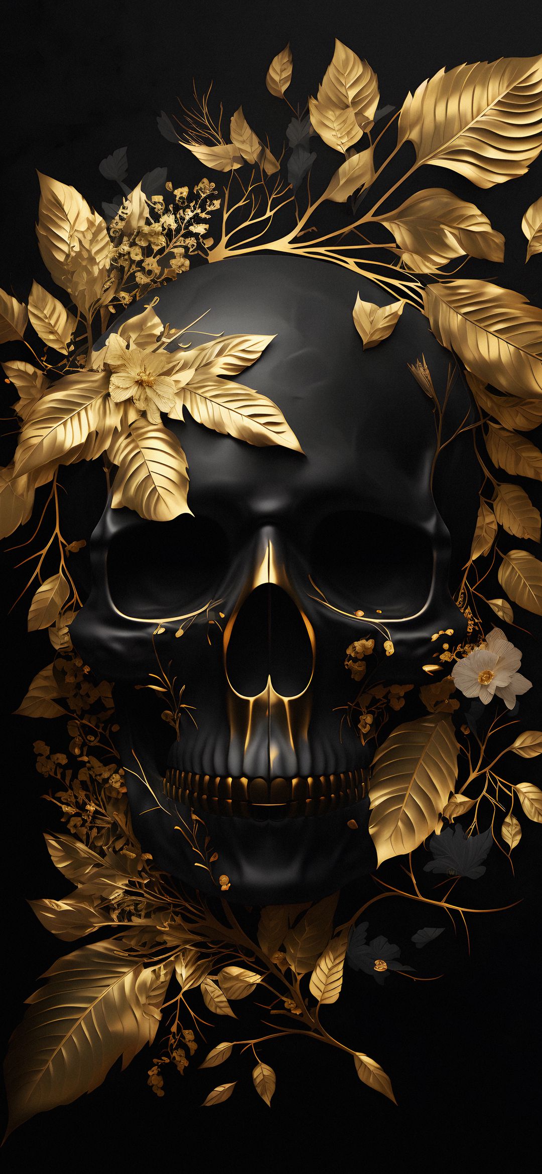 Golden Floral Skull - random wallpaper for OpersCraft