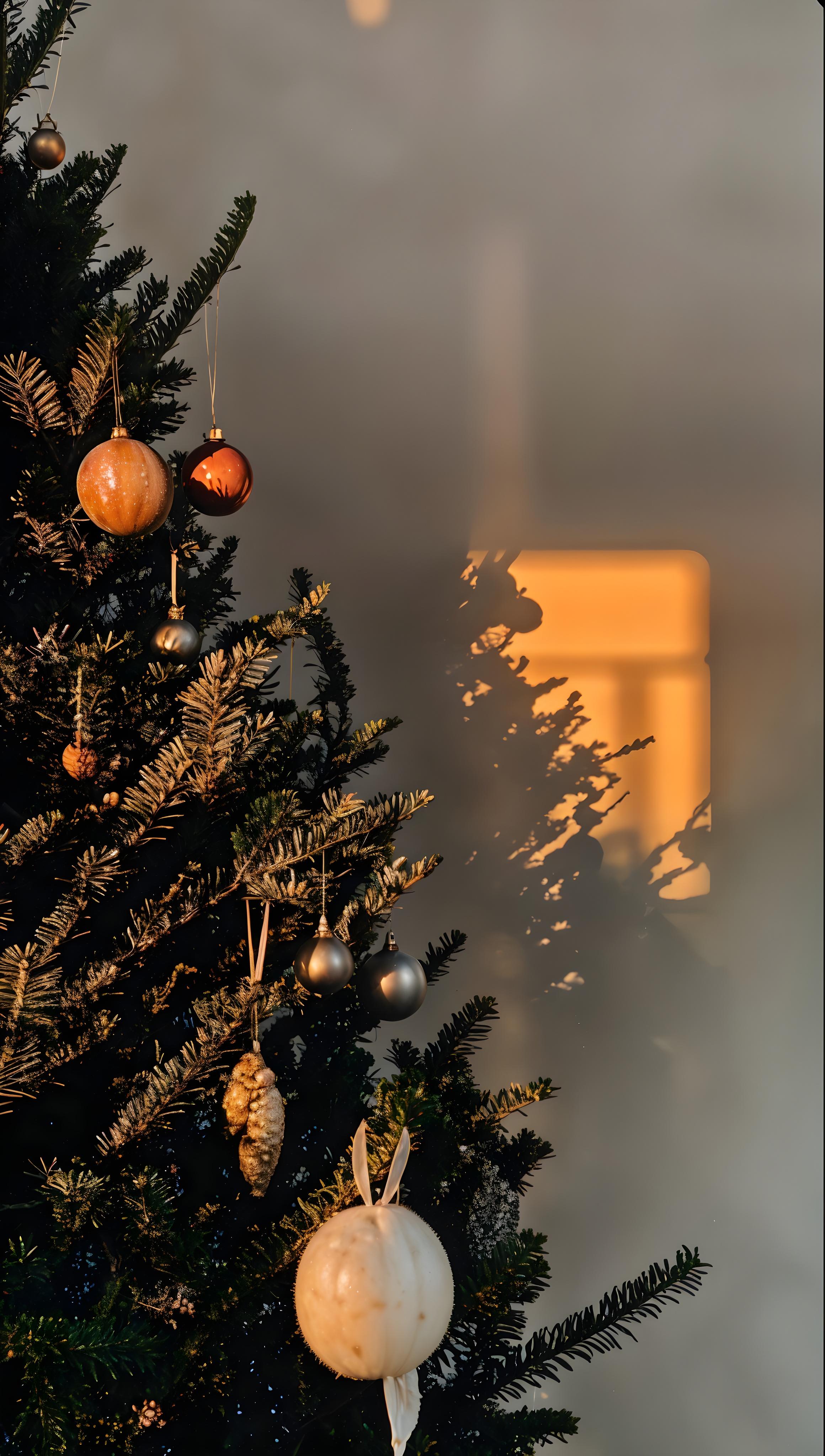 Golden Hour Christmas Tree - christmas wallpaper for OpersCraft