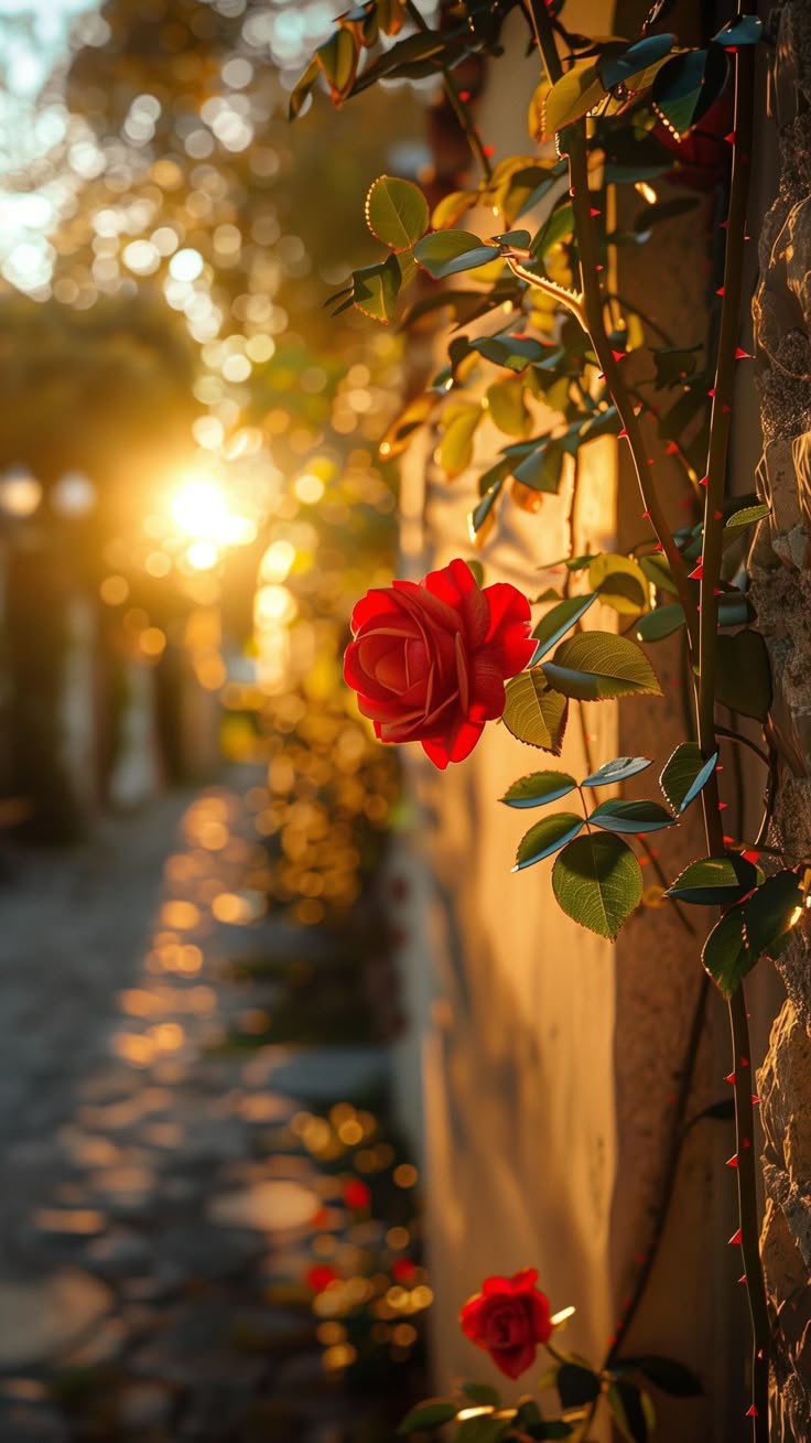 Golden Hour Rose Garden - rose wallpaper for OpersCraft