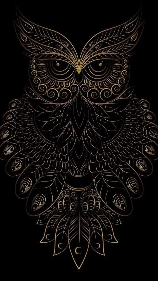 Golden Owl Mandala - random wallpaper for OpersCraft
