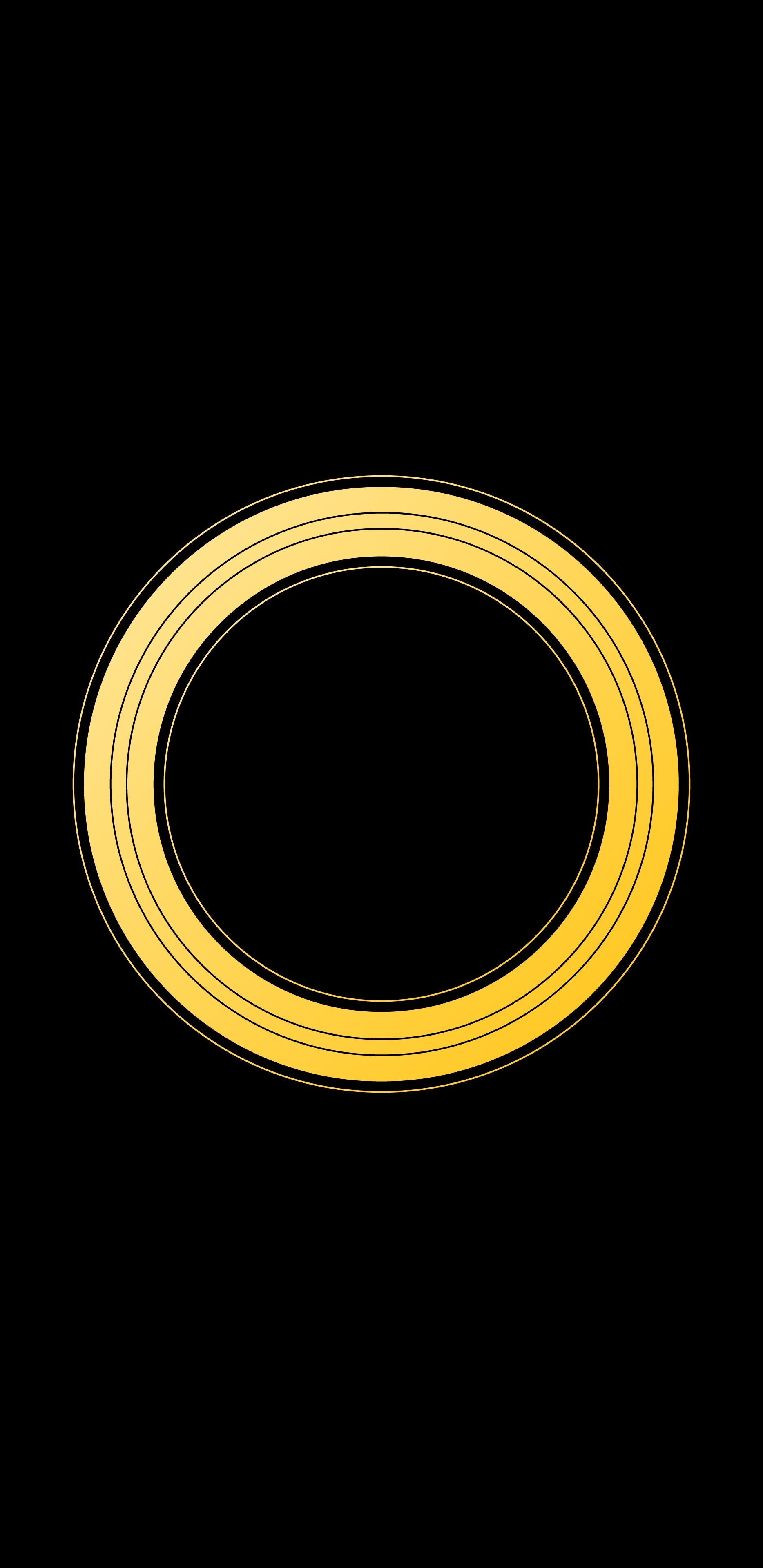 Golden Ring on Black - minimal wallpaper for OpersCraft