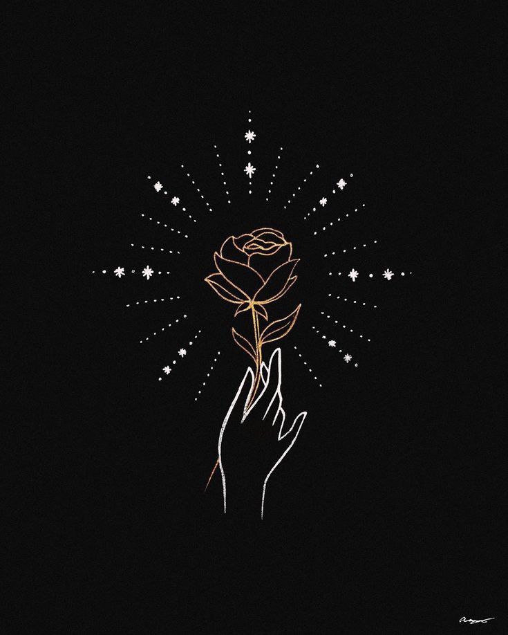 Golden Rose Hand Drawing - floral wallpaper for OpersCraft
