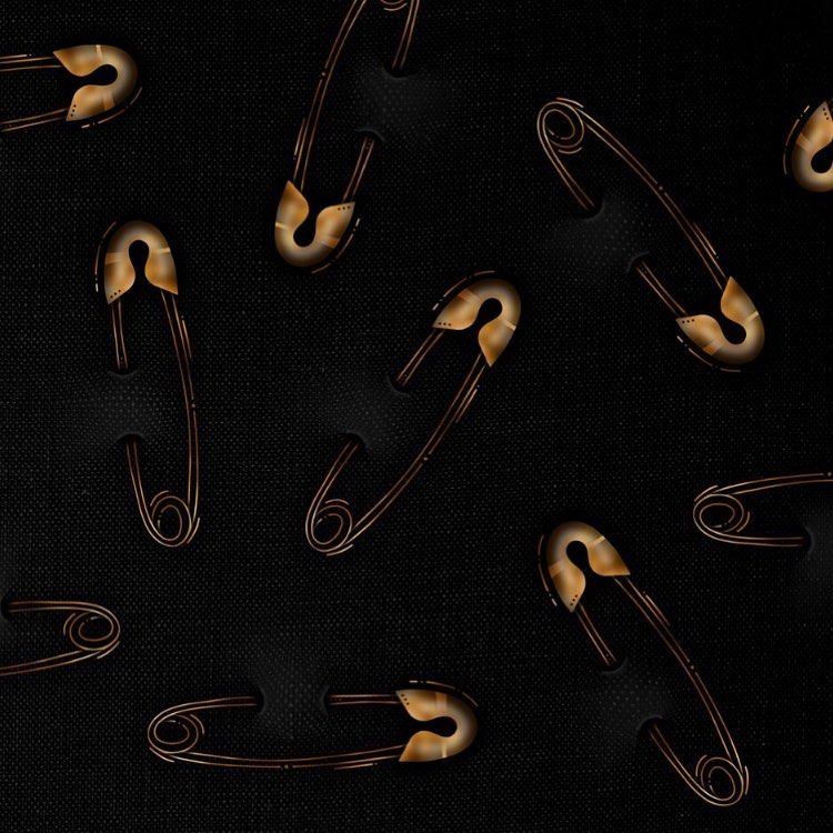 Golden Safety Pin Pattern - abstract wallpaper for OpersCraft