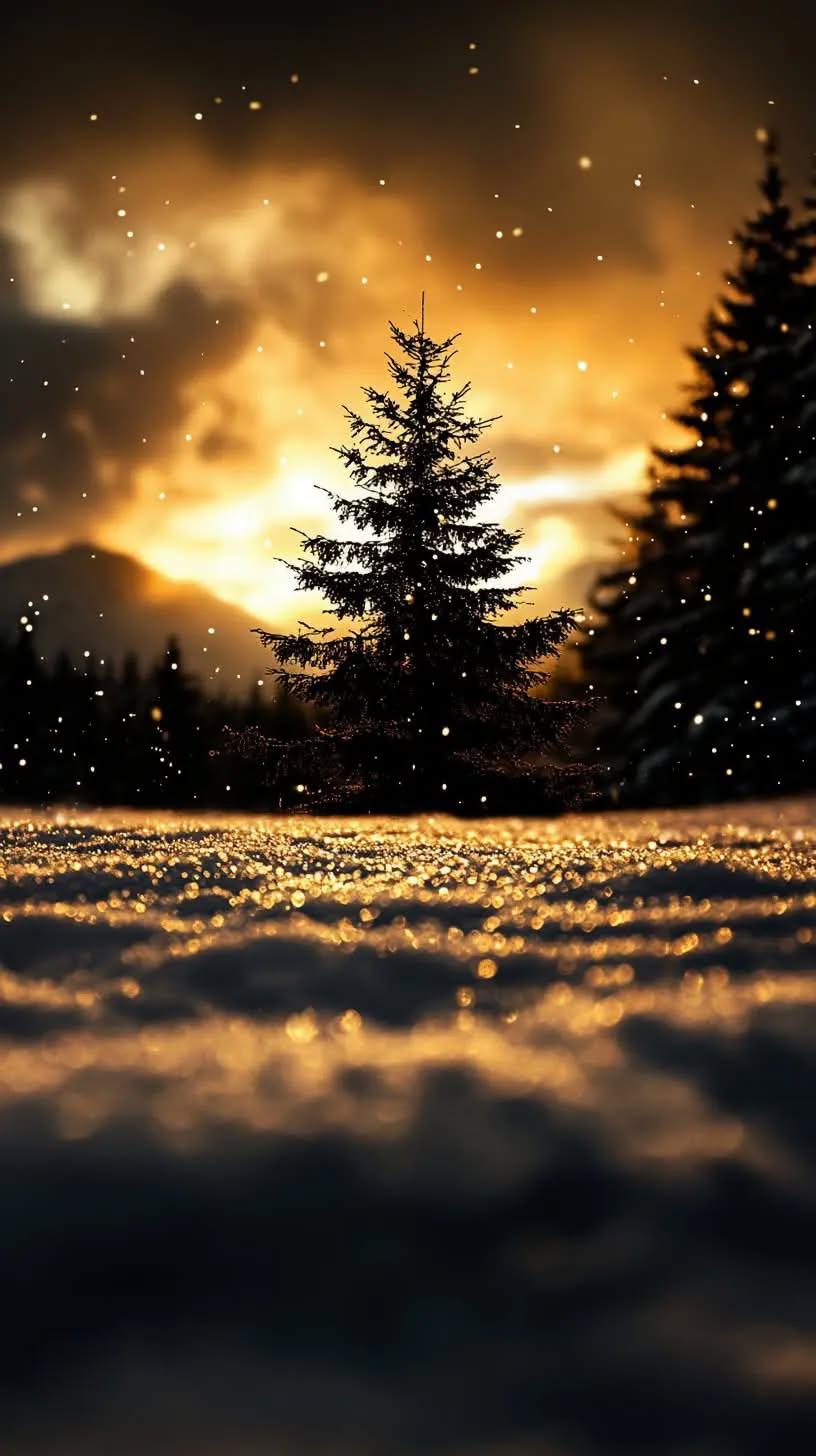 Golden Winter Solstice - winter wallpaper for OpersCraft