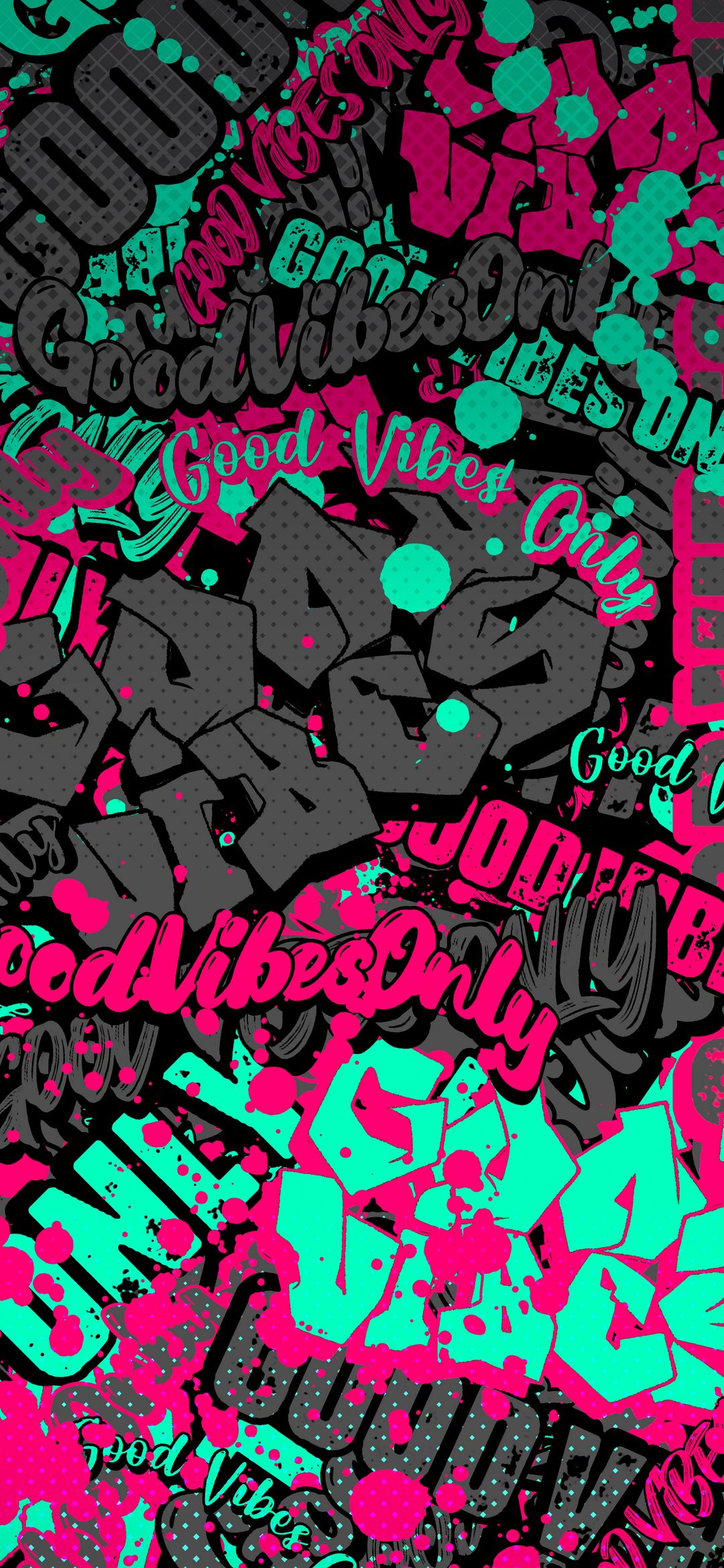 Good Vibes Graffiti Pattern - abstract wallpaper for OpersCraft