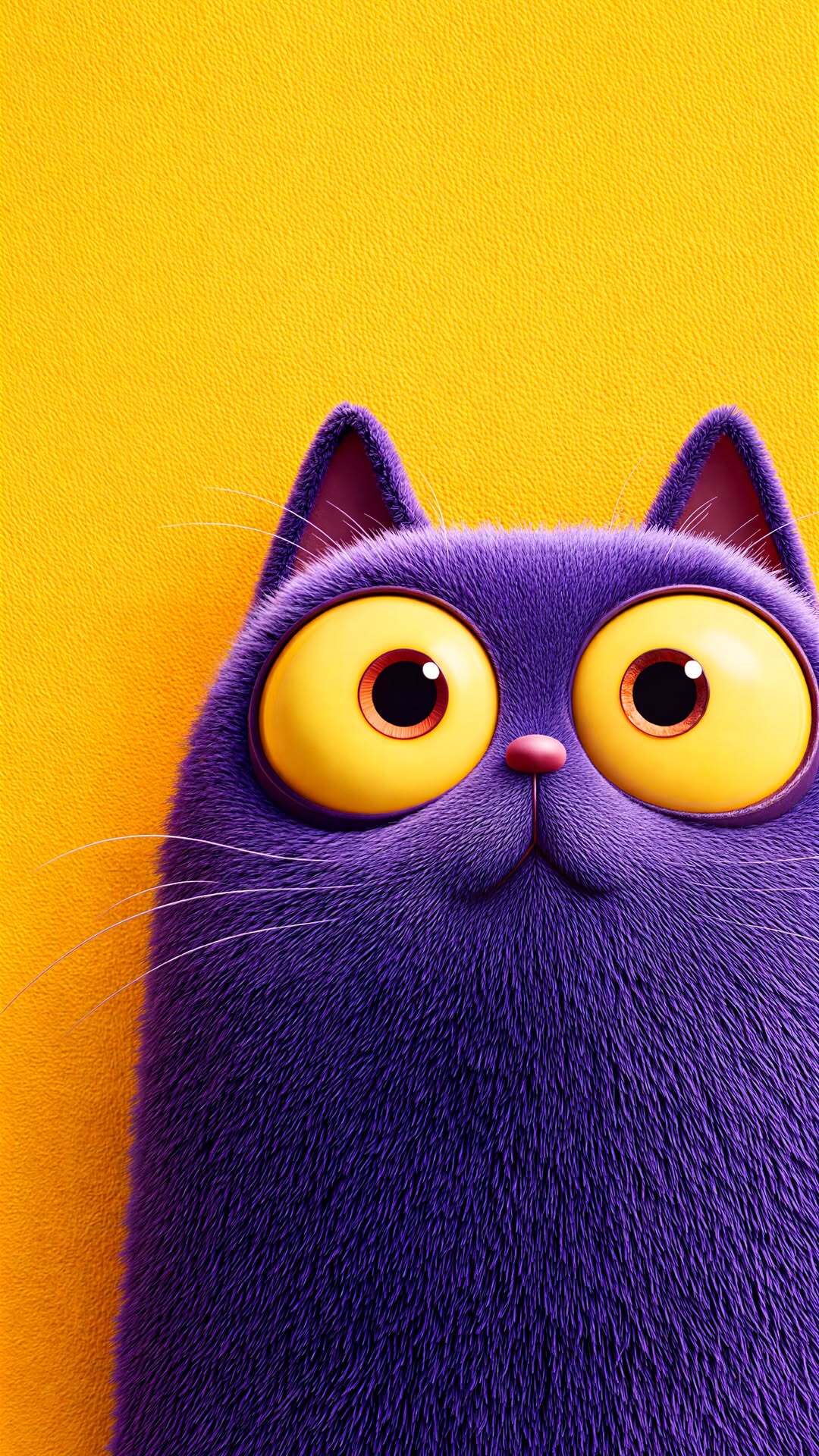 Googly Eyed Purple Cat - cat wallpaper for OpersCraft