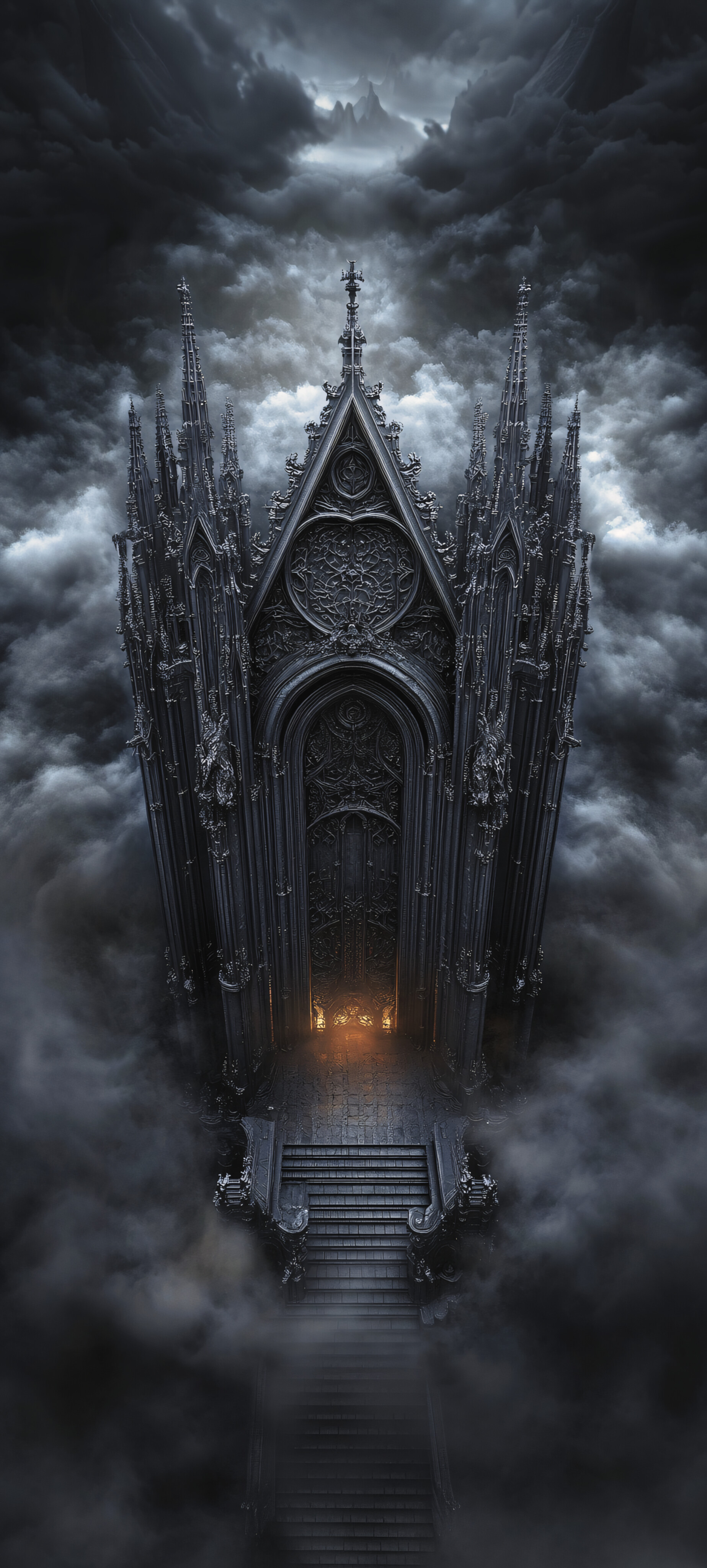 Gothic Cathedral in Clouds - gothic wallpaper for OpersCraft