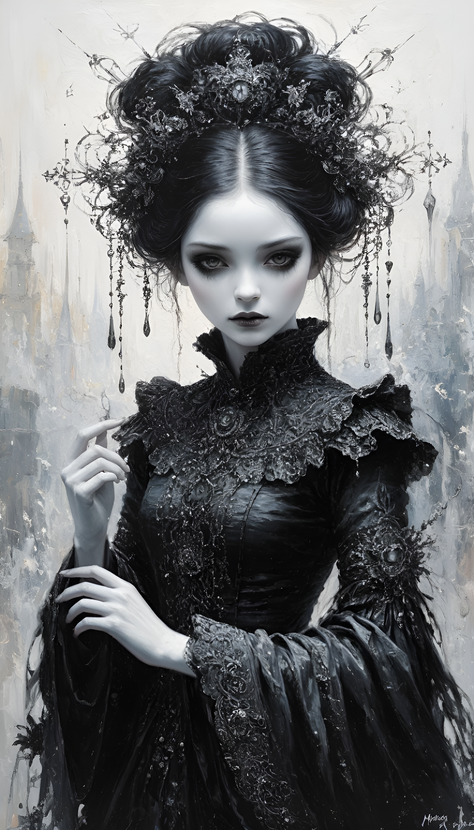 Gothic Queen Portrait - gothic wallpaper for OpersCraft