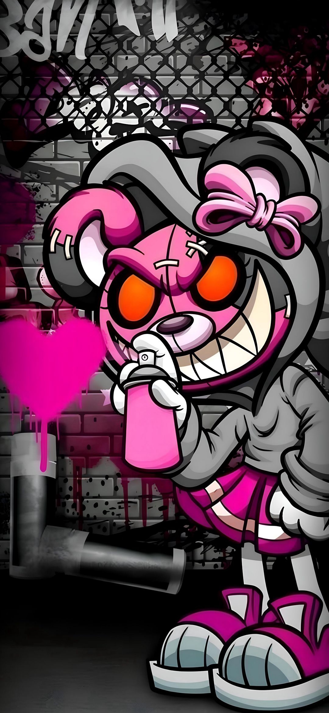 Graffiti Bunny Mischief - graffiti wallpaper for OpersCraft