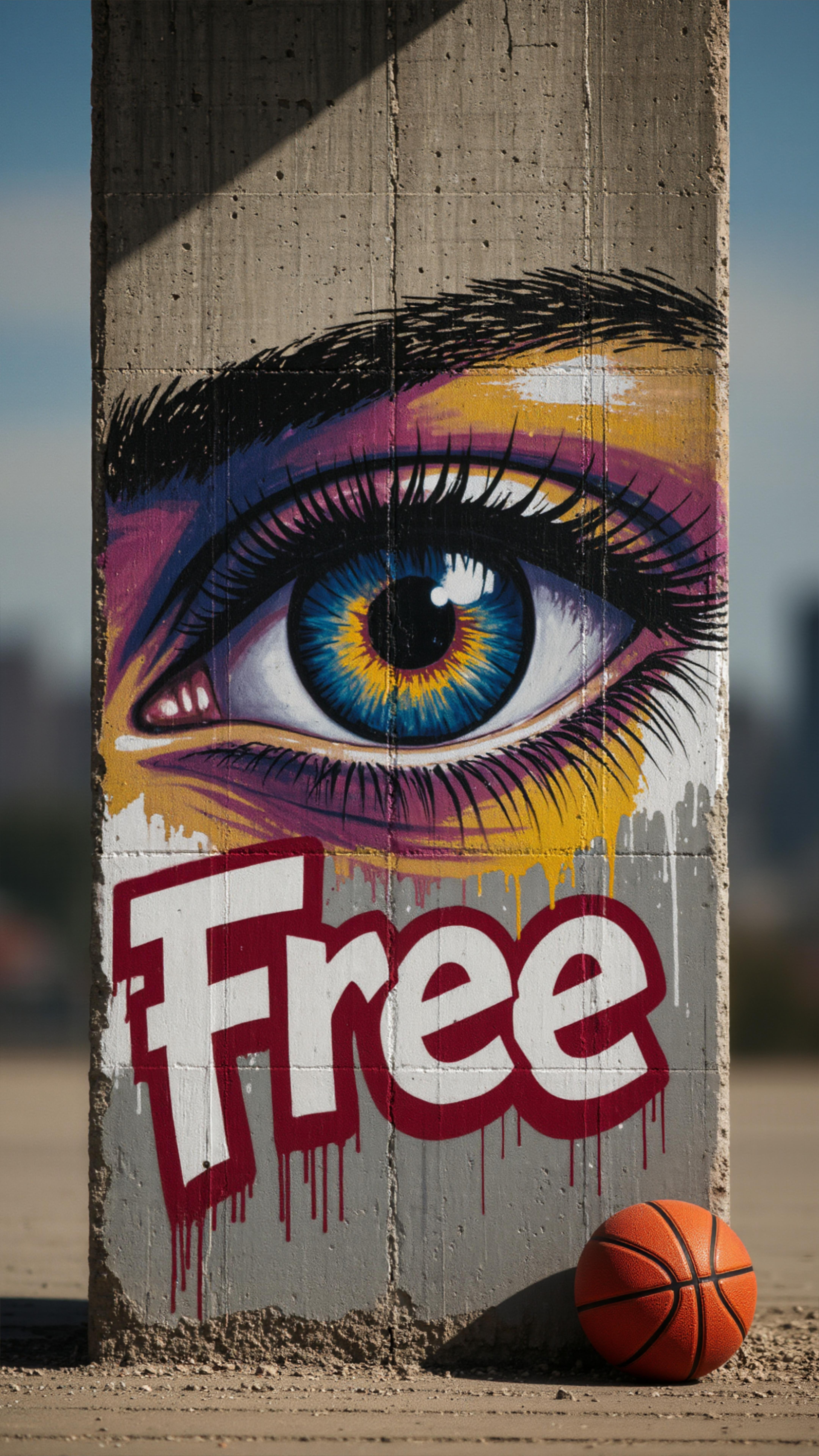Graffiti Eye and Basketball - graffiti wallpaper for OpersCraft