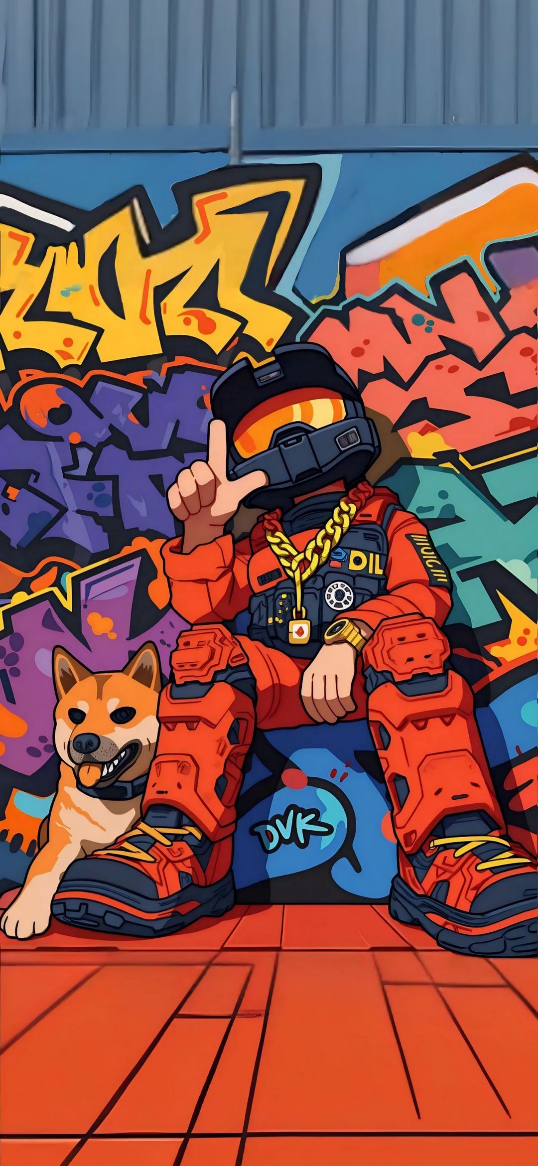 Graffiti Kid and Dog - ghetto wallpaper for OpersCraft