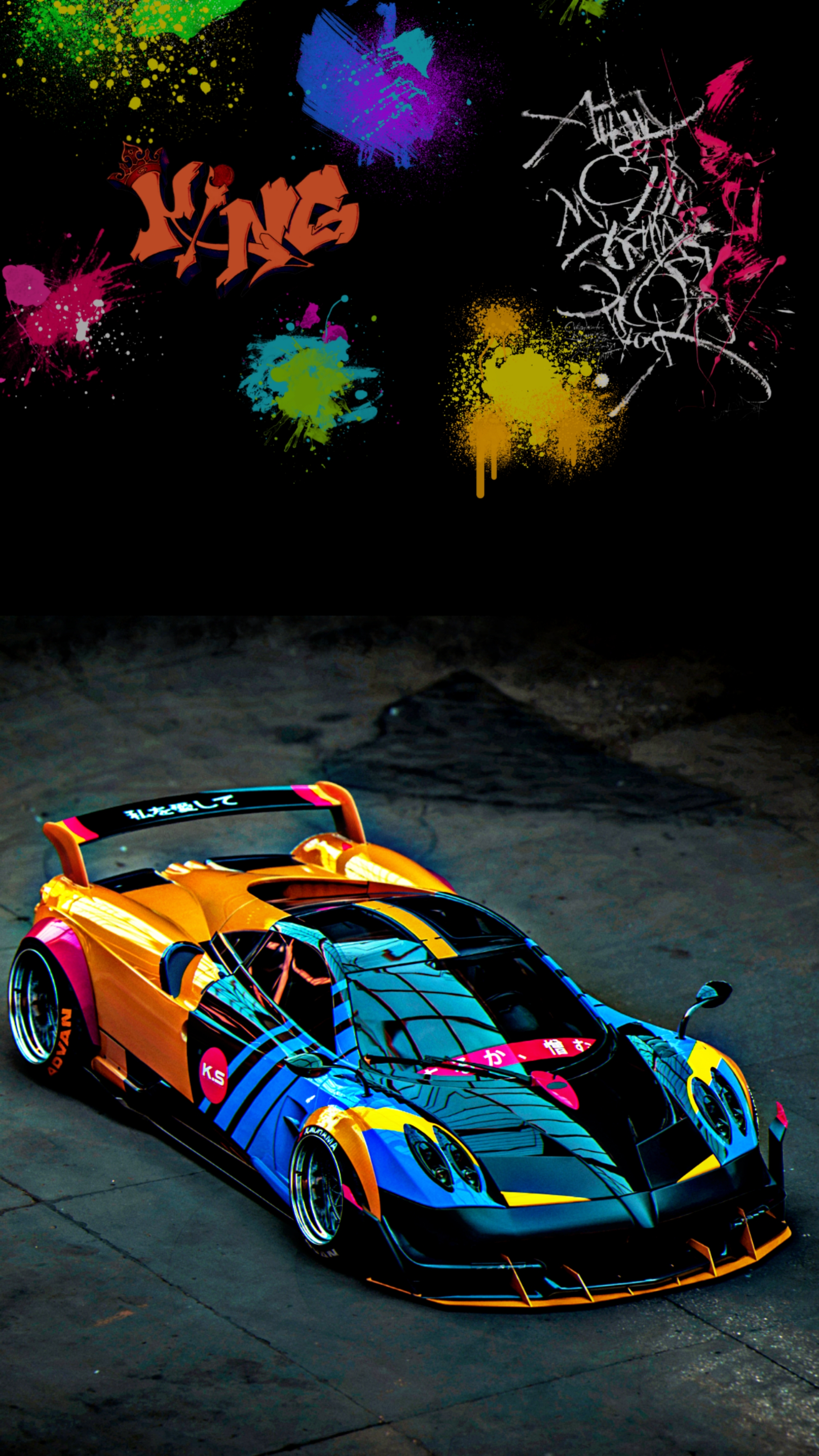 Graffiti Sports Car - cars wallpaper for OpersCraft