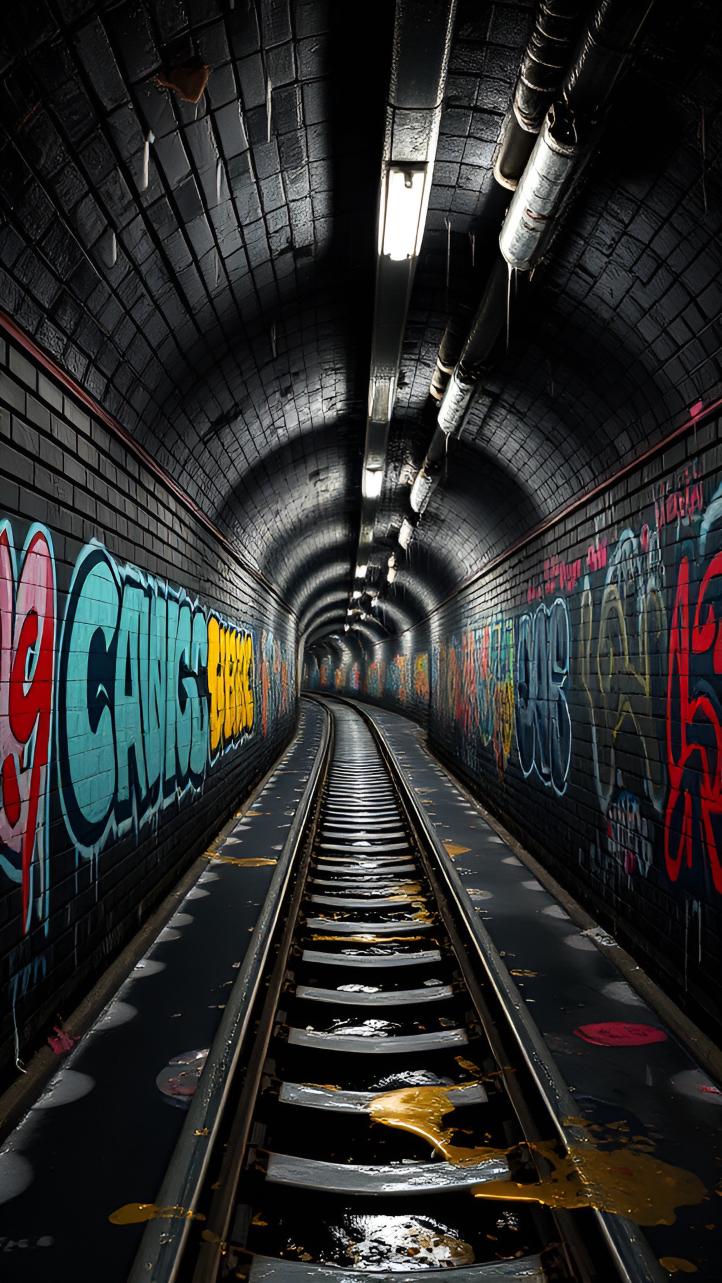 Graffiti Tunnel Rails - ghetto wallpaper for OpersCraft