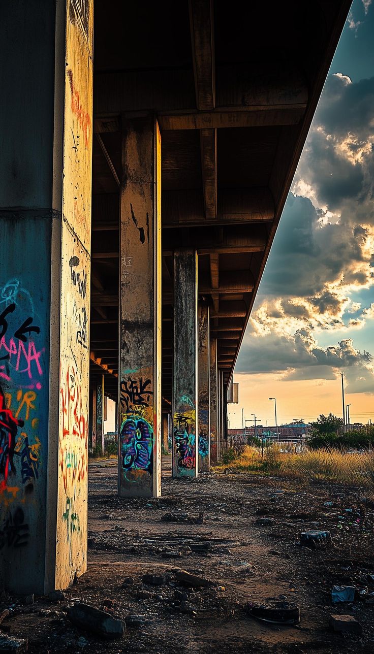 Graffiti Underpass Sunset - dope wallpaper for OpersCraft