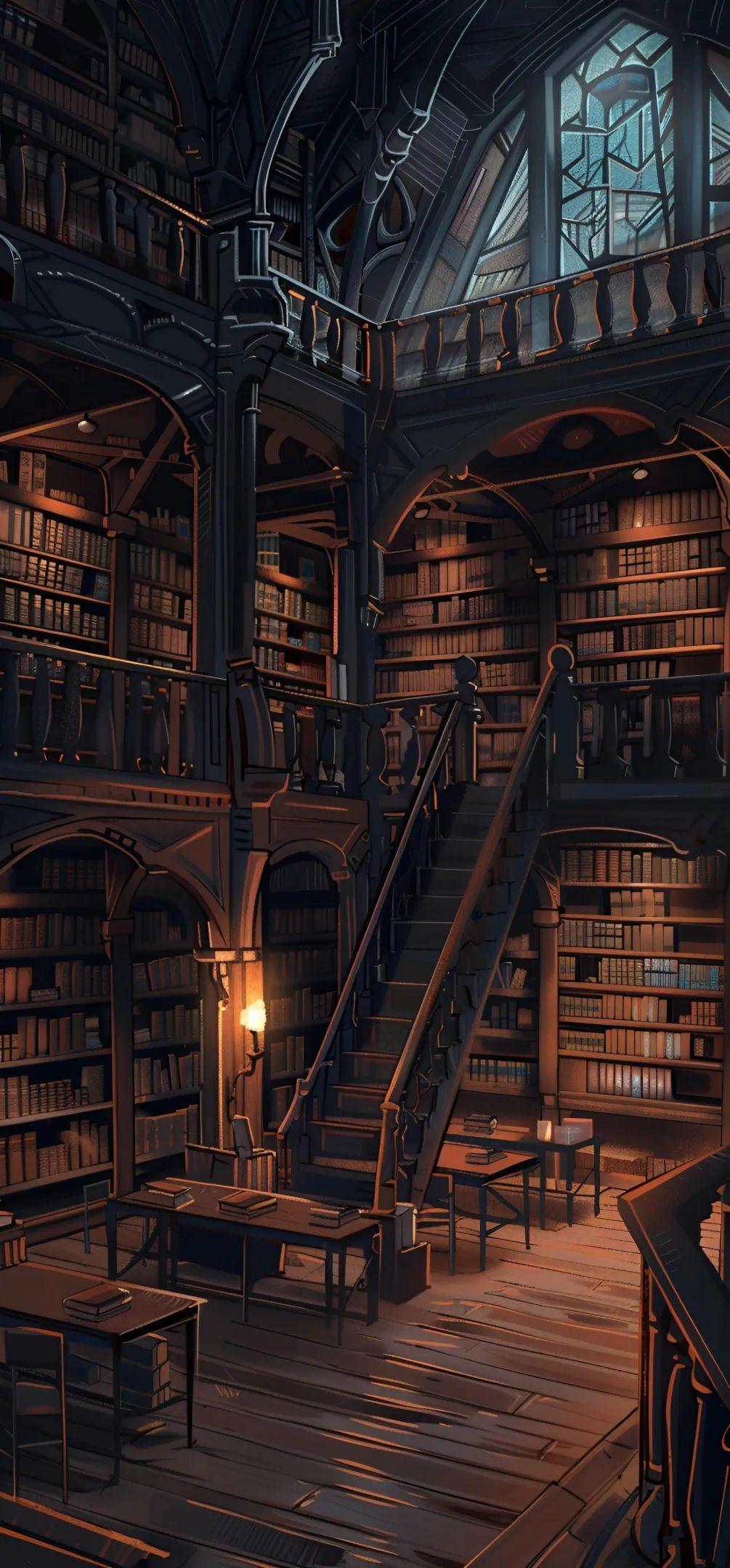Grand Library Interior - random wallpaper for OpersCraft