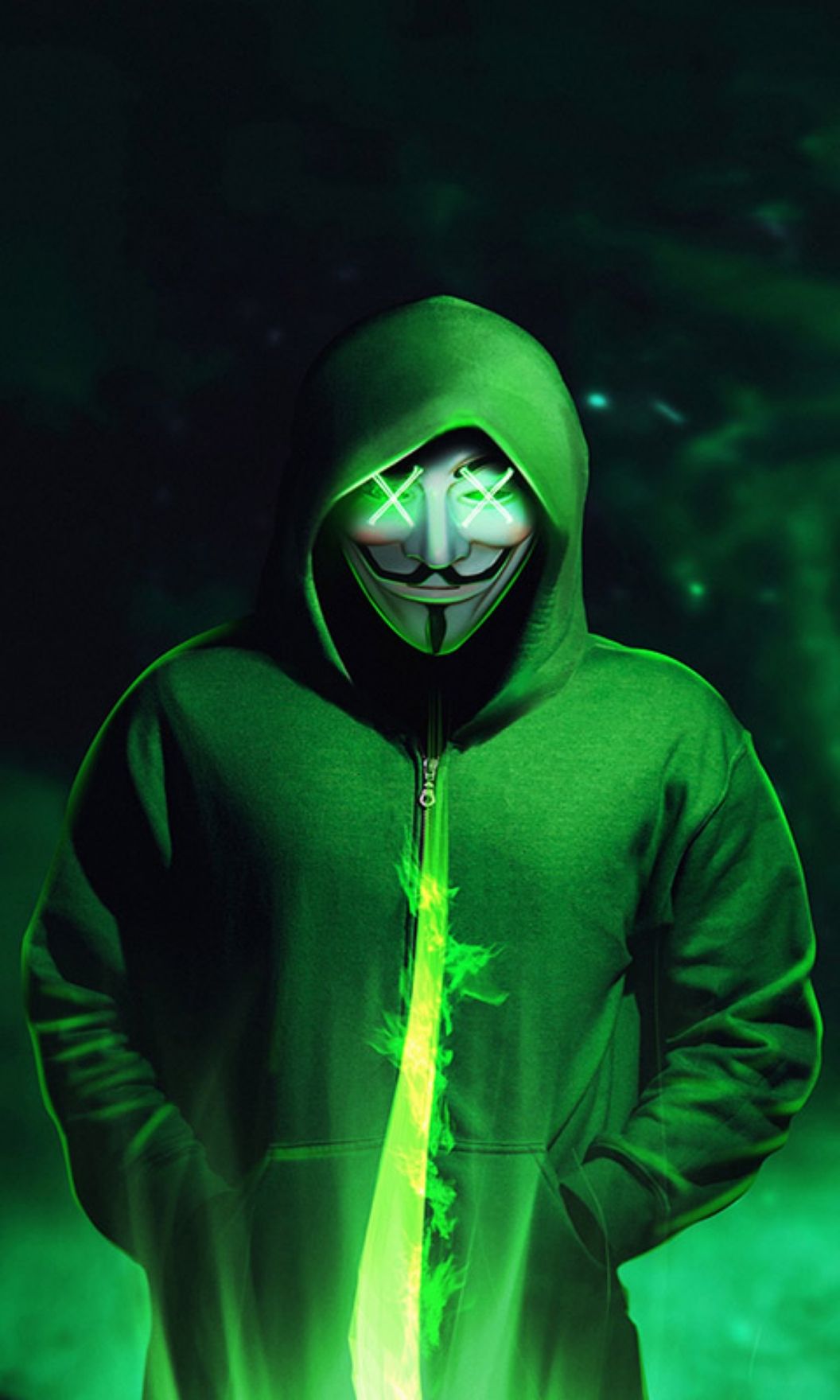 Green Anonymous Hacker - anonymous wallpaper for OpersCraft