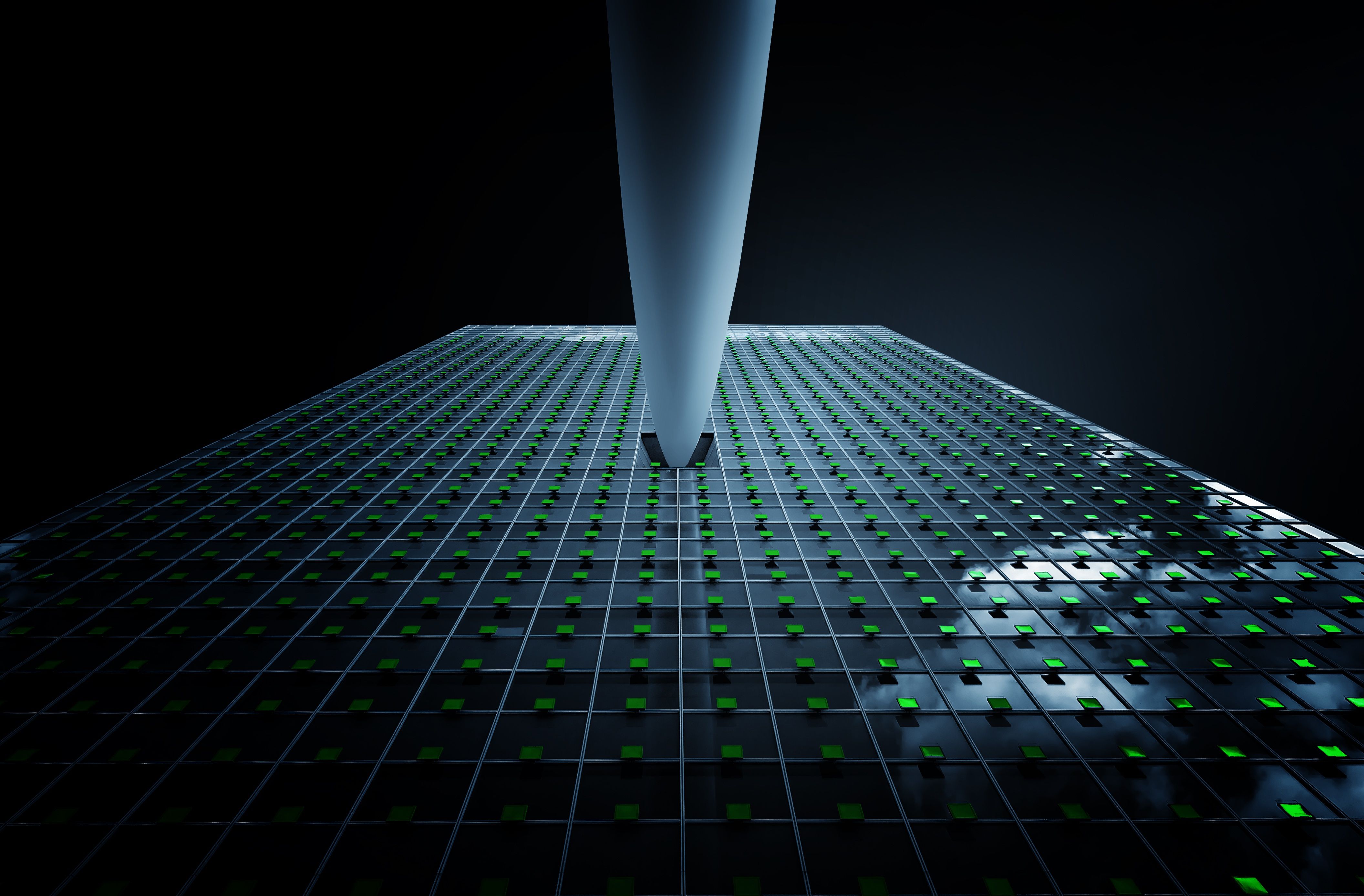 Green Grid Abstraction - abstract wallpaper for OpersCraft
