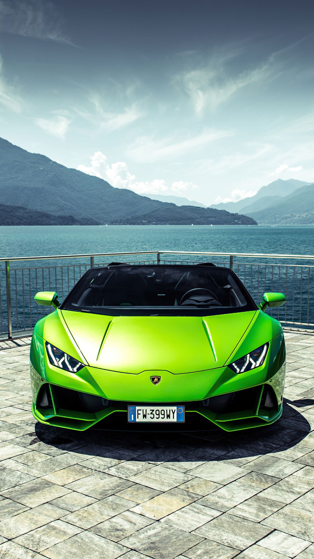 Green Lamborghini by Lake - ferrari wallpaper for OpersCraft