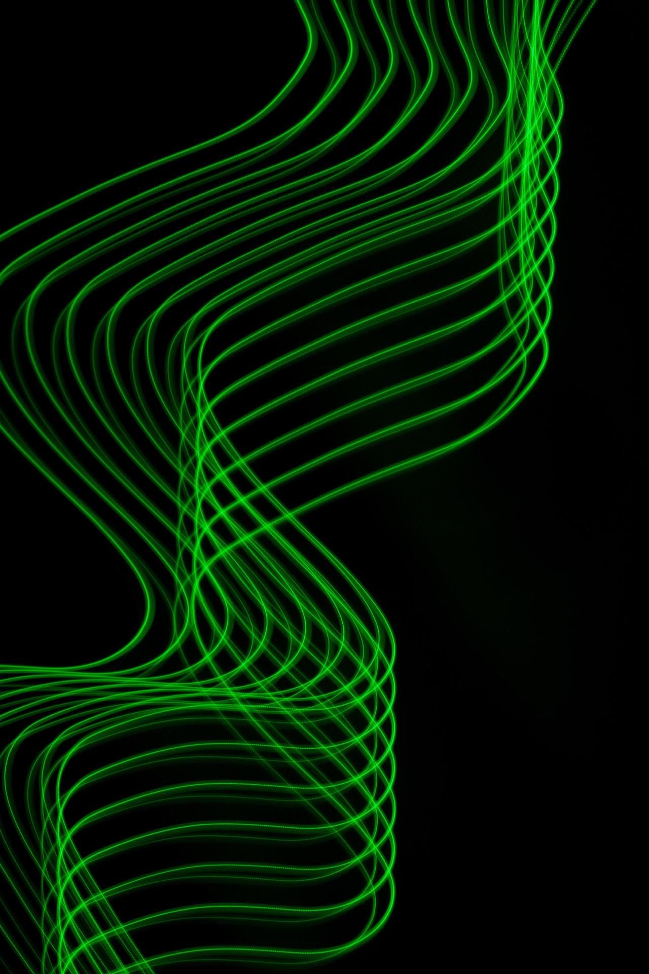Green Light Trails - abstract wallpaper for OpersCraft