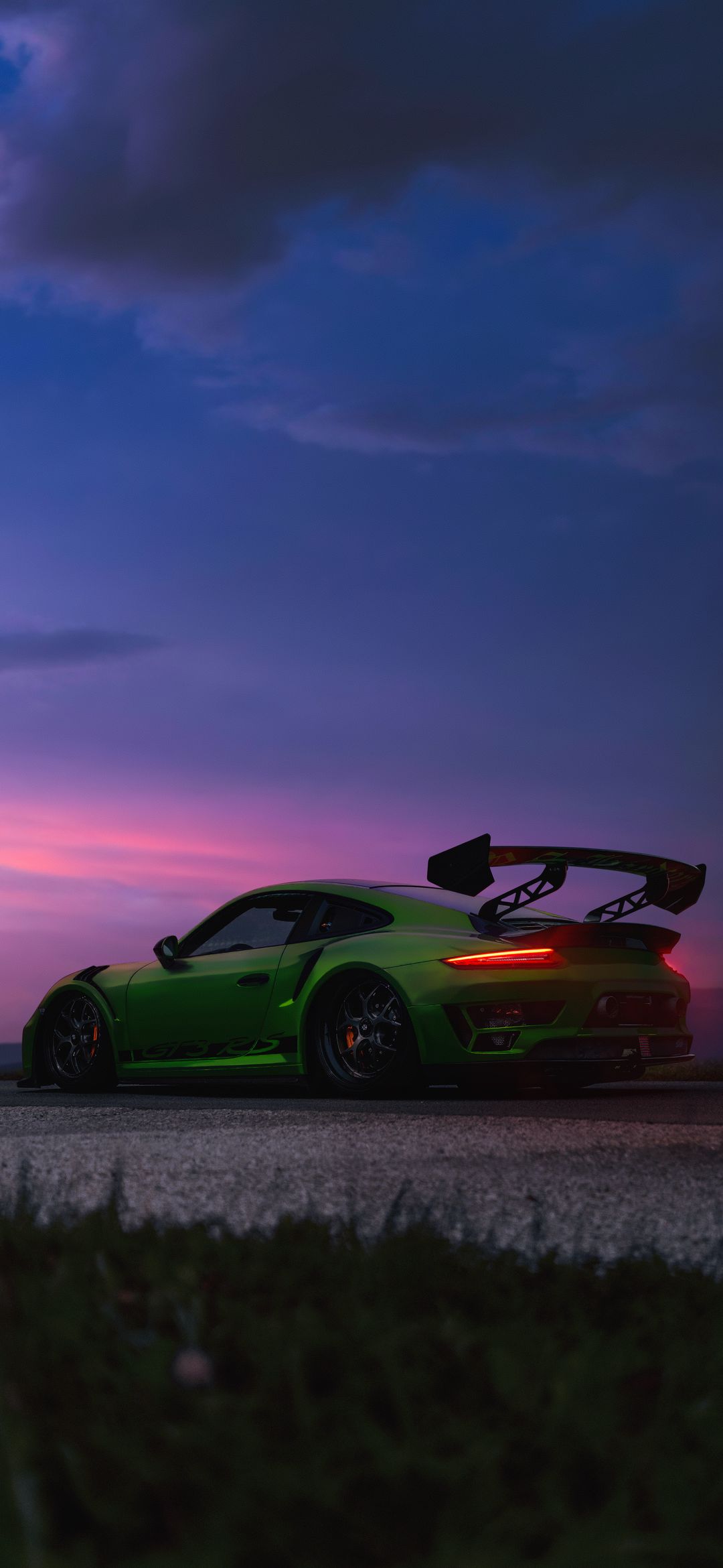 Green Porsche Sunset Drive - ferrari wallpaper for OpersCraft