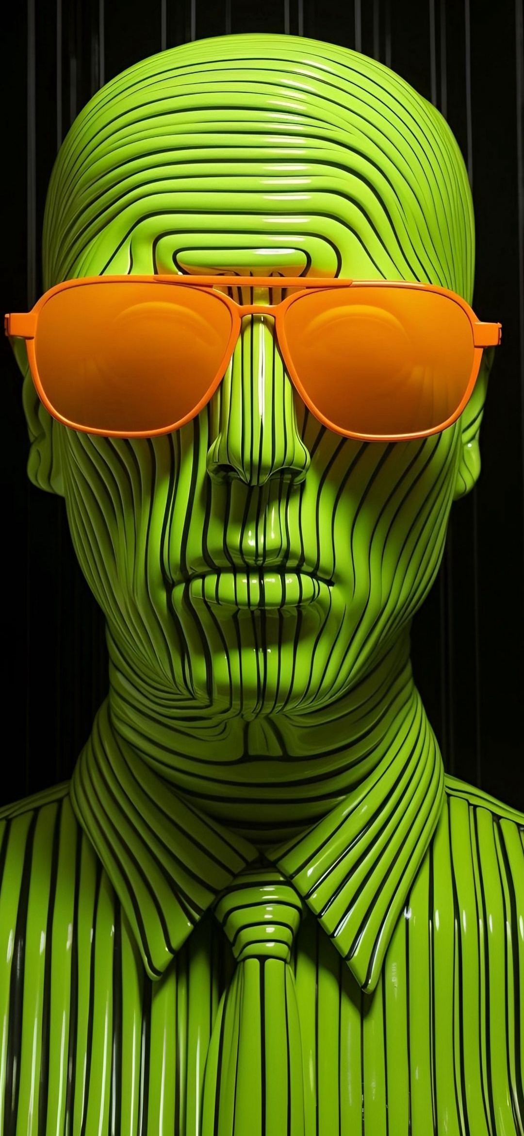 Green Striped Mannequin - abstract wallpaper for OpersCraft