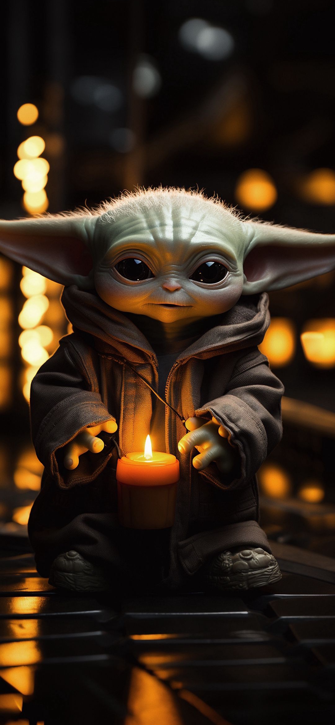Grogu's Candlelight Vigil - star wars wallpaper for OpersCraft