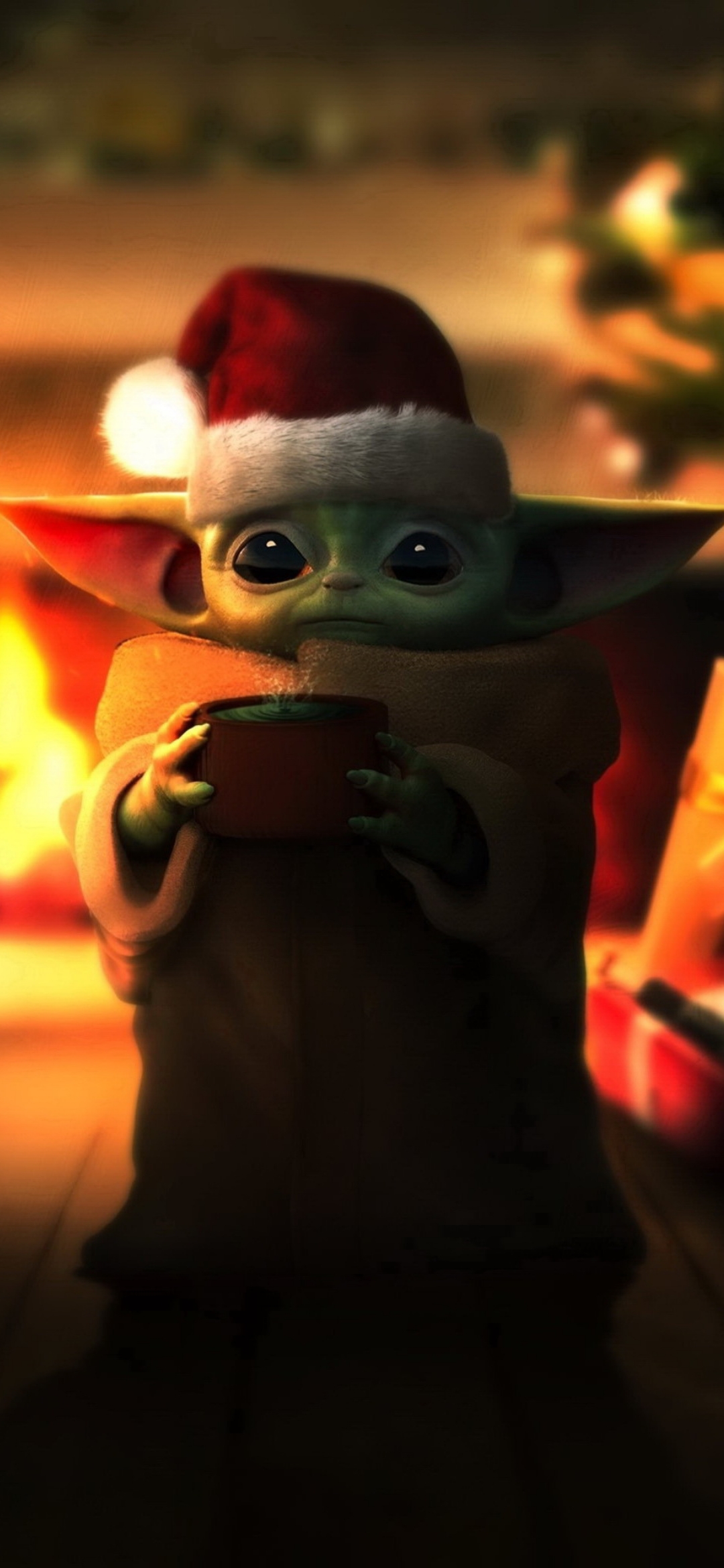 Grogu's Christmas Cocoa - star wars wallpaper for OpersCraft