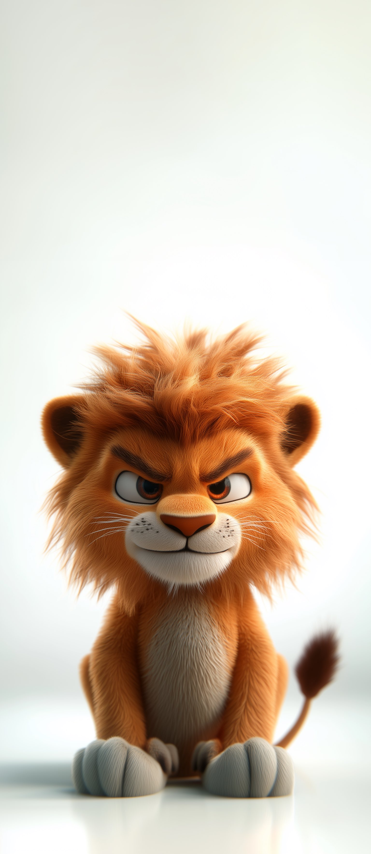 Grumpy Cartoon Lion Cub - lion wallpaper for OpersCraft
