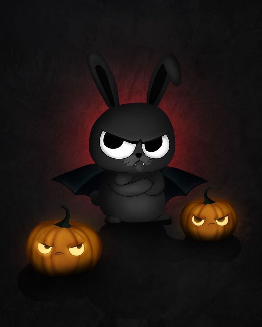 Grumpy Halloween Bunny - halloween wallpaper for OpersCraft