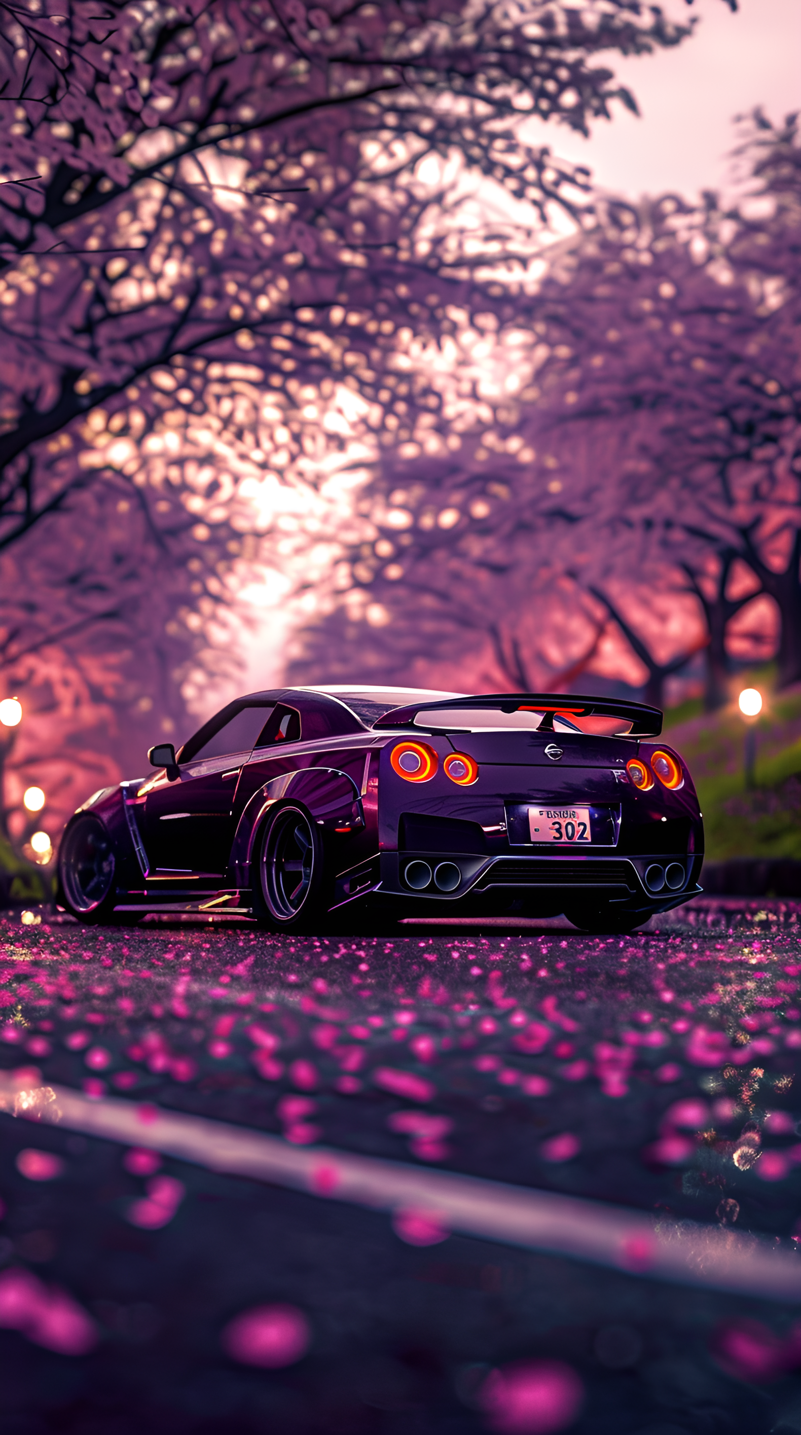 GTR Cherry Blossom Drive - cars wallpaper for OpersCraft