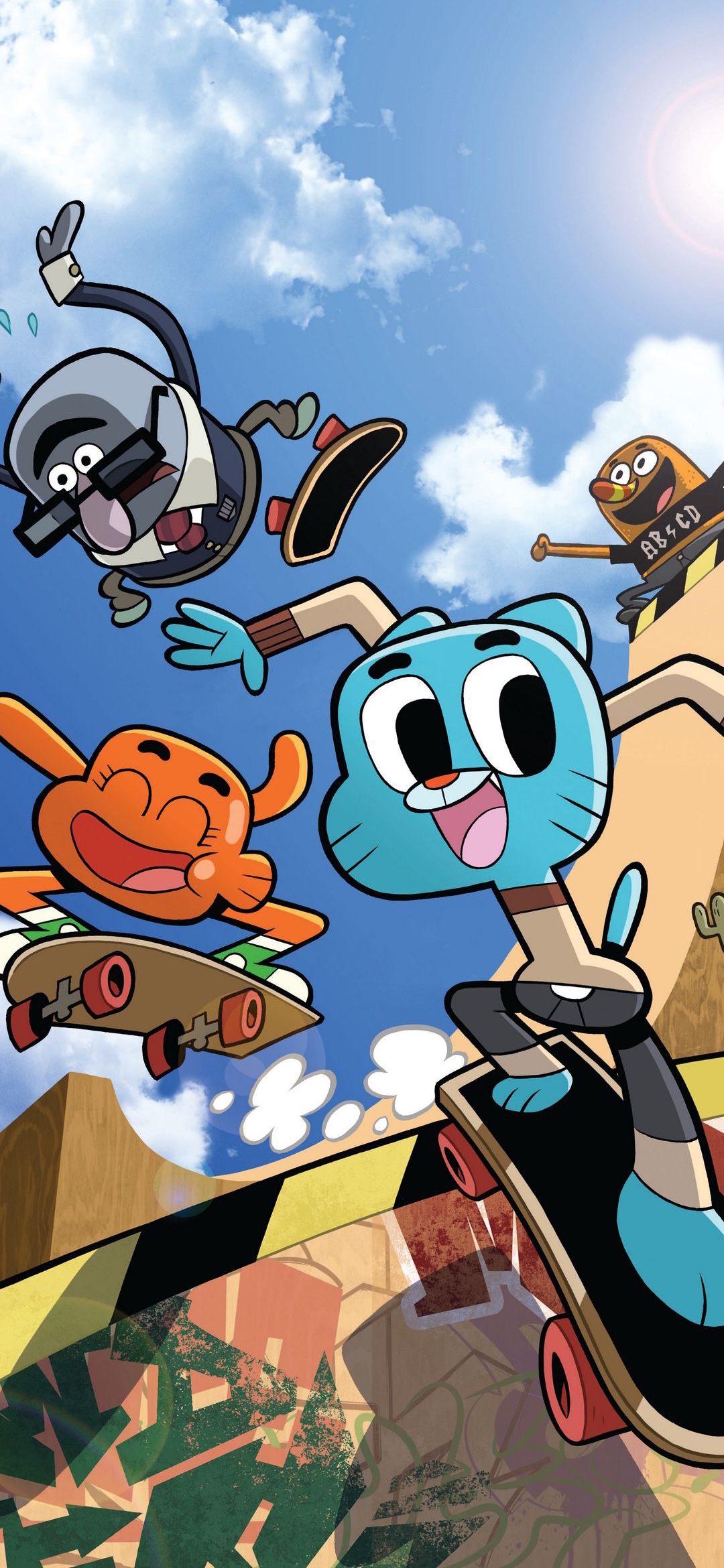 Gumball Skateboarding Fun - cartoon wallpaper for OpersCraft