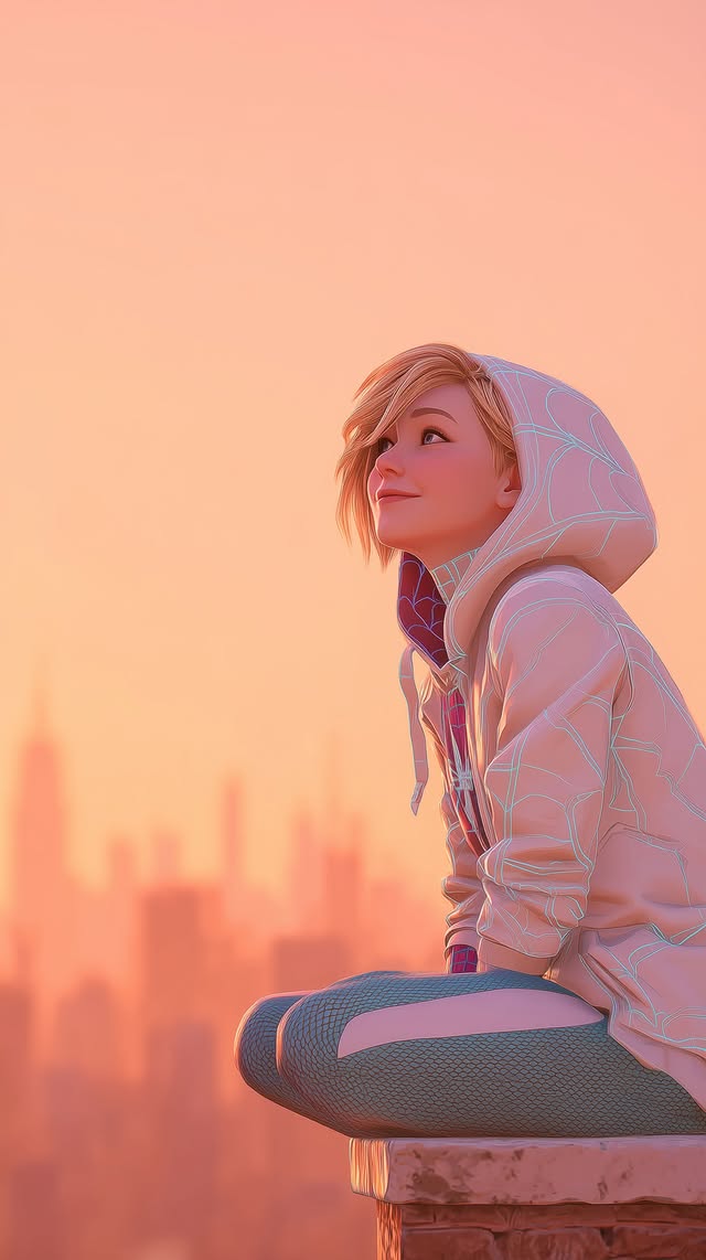 Gwen Stacy Sunset View - spider-man wallpaper for OpersCraft