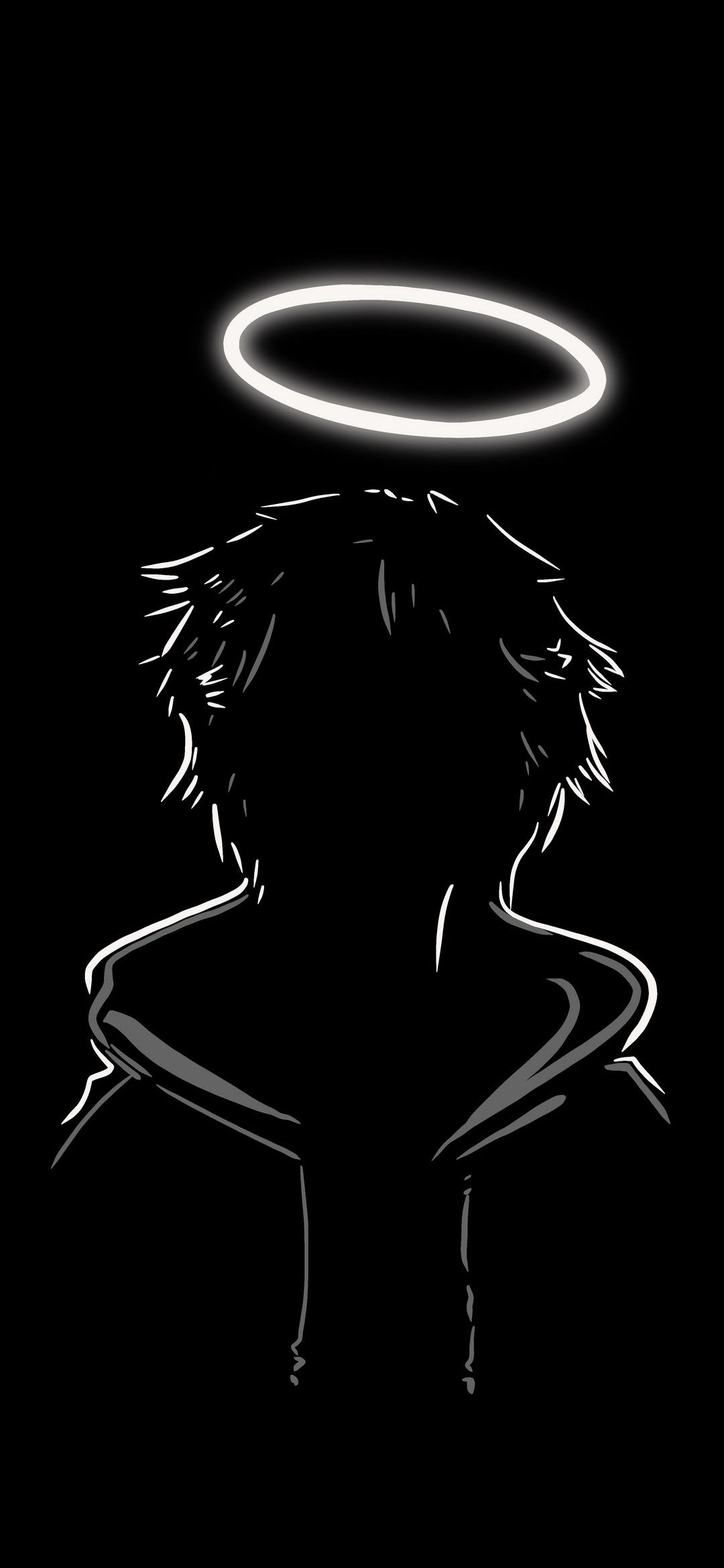 Halo Silhouette - minimal wallpaper for OpersCraft