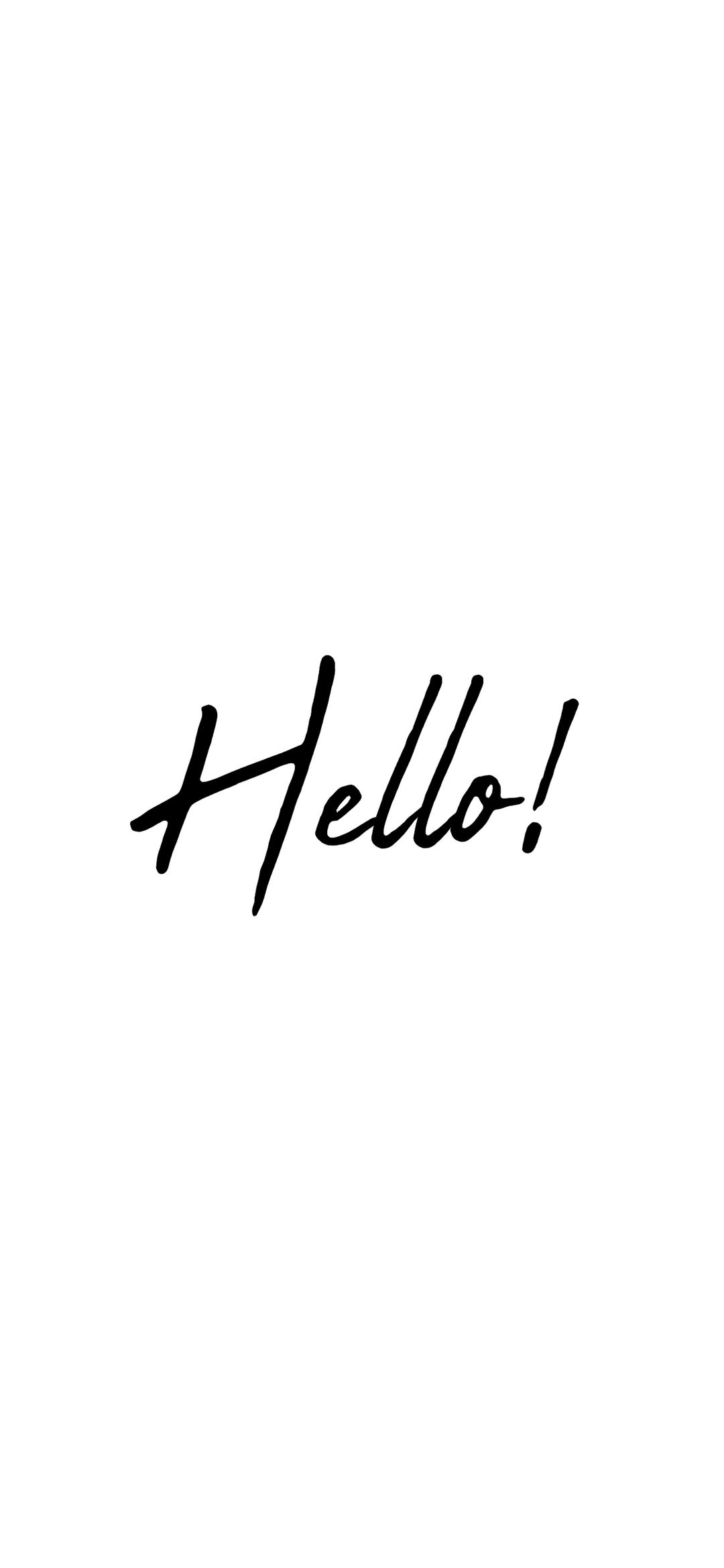 Handwritten Hello Text - typography wallpaper for OpersCraft