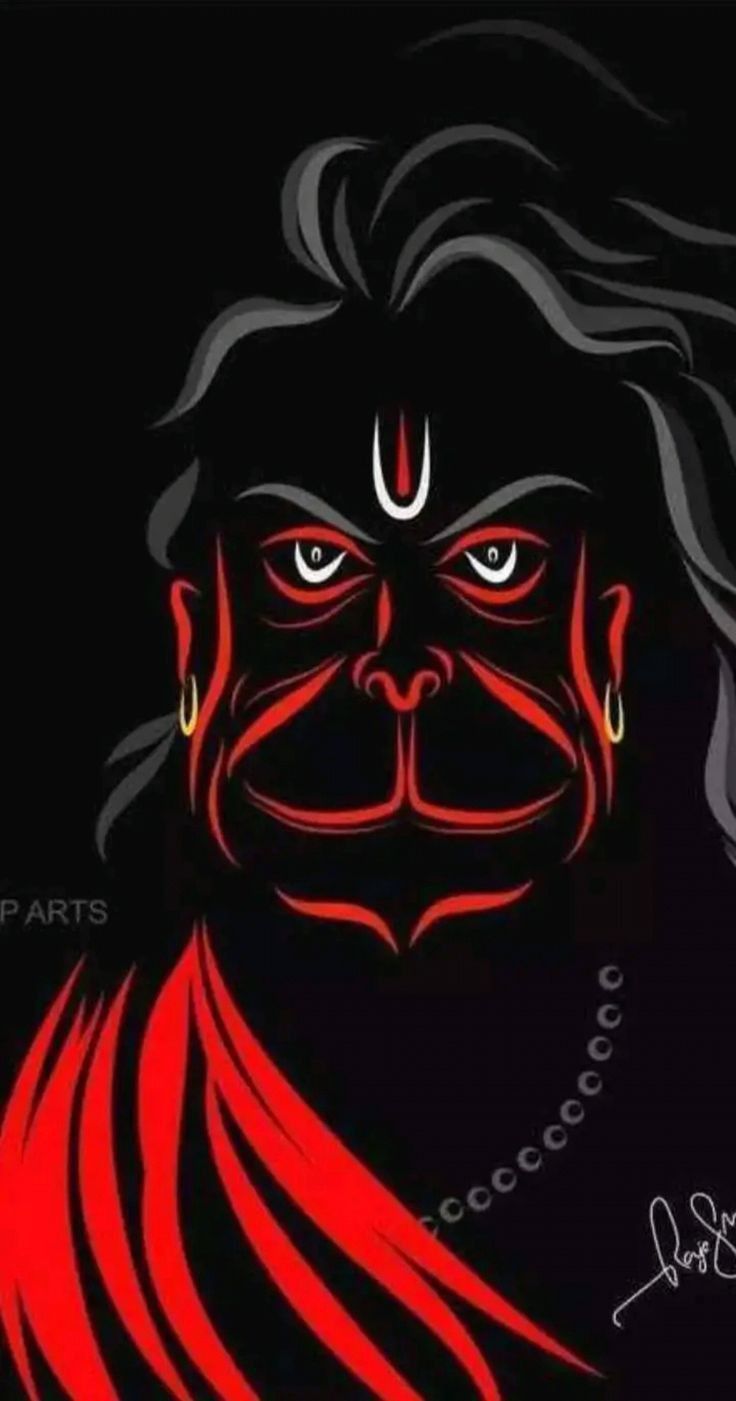 Hanuman Red Silhouette - hindu wallpaper for OpersCraft