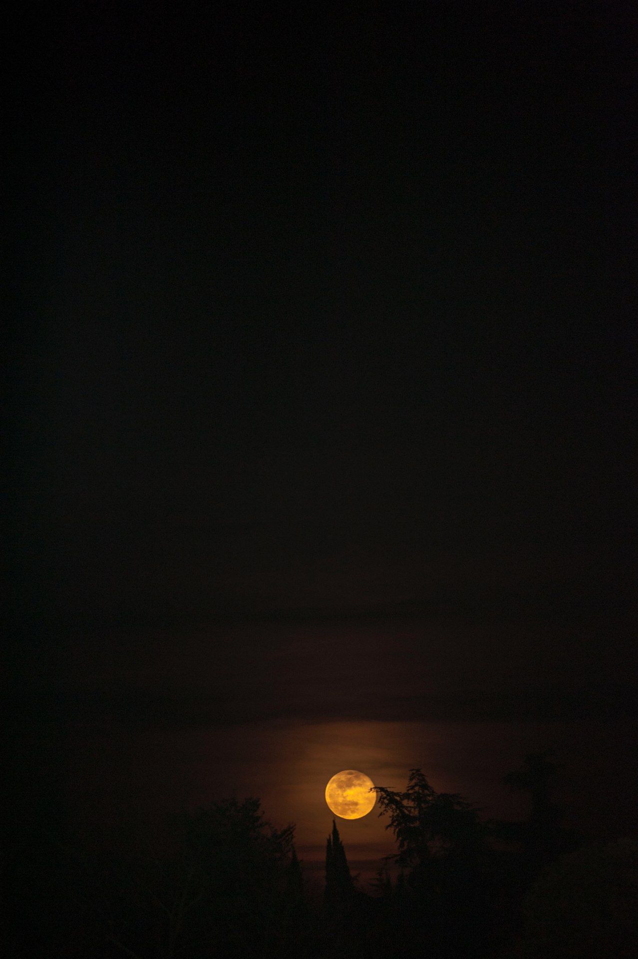 Harvest Moon Silhouette - celestial wallpaper for OpersCraft