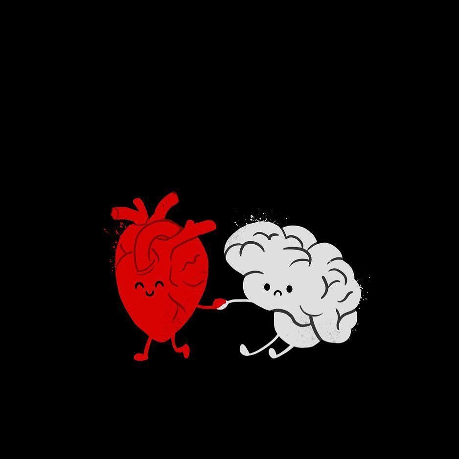 Heart and Brain Friends - illustration wallpaper for OpersCraft