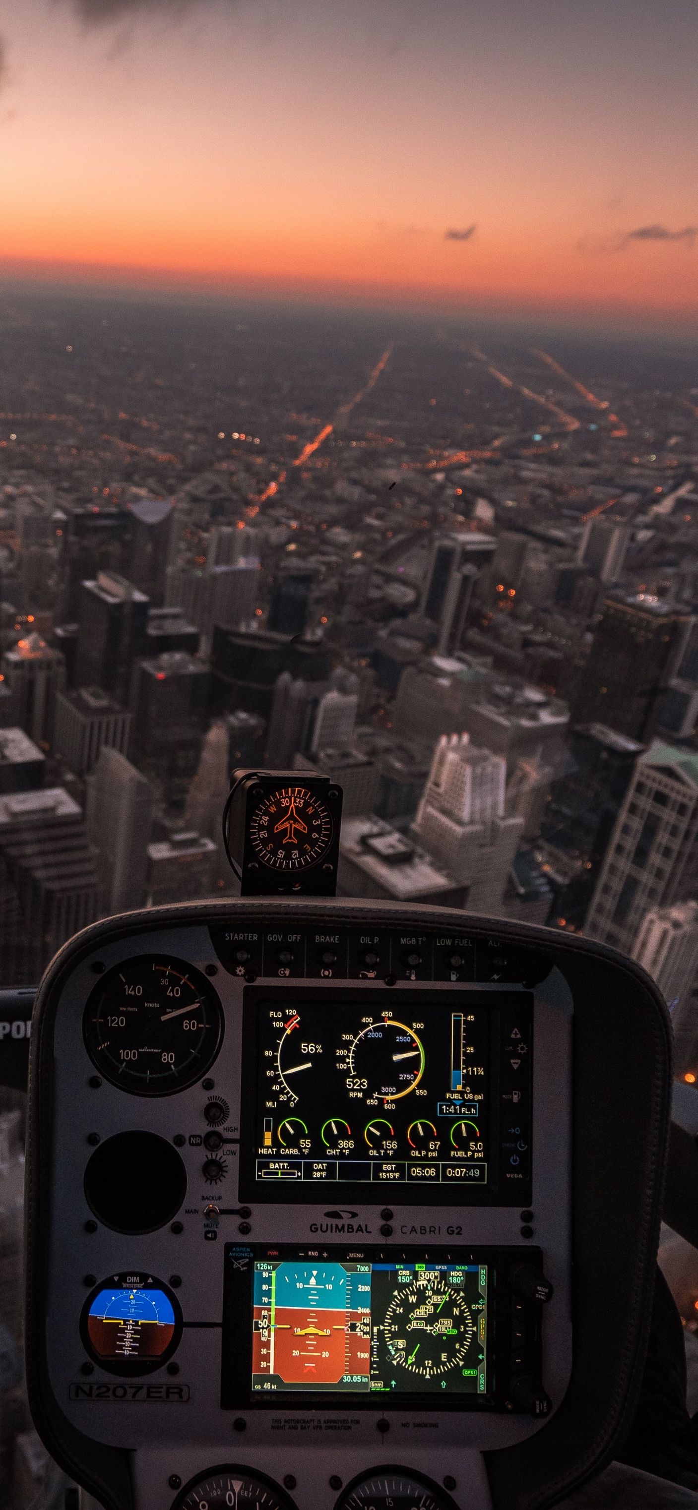 Helicopter Cockpit City View - random wallpaper for OpersCraft