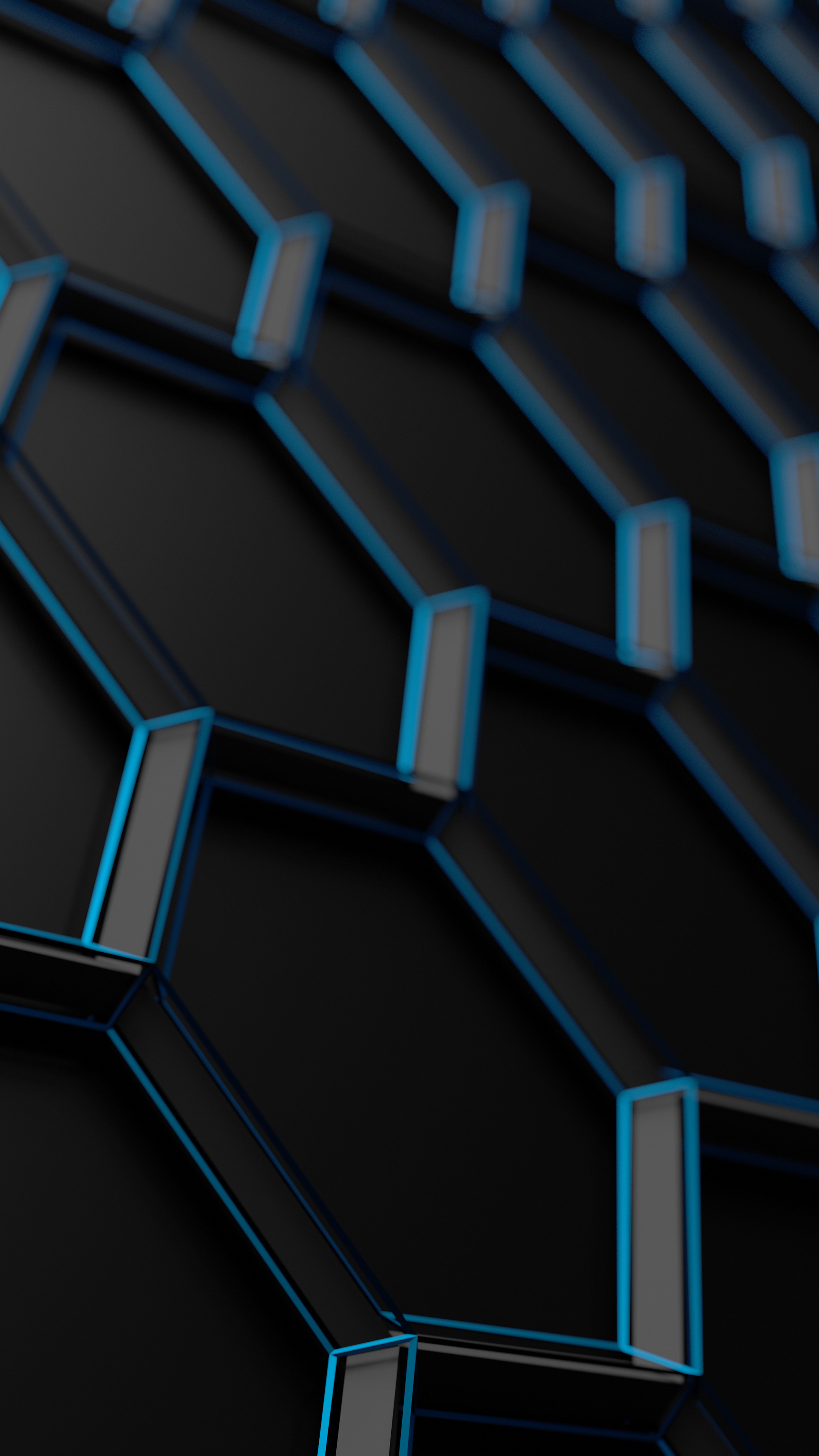 Hexagon Blue Outline Pattern - abstract wallpaper for OpersCraft