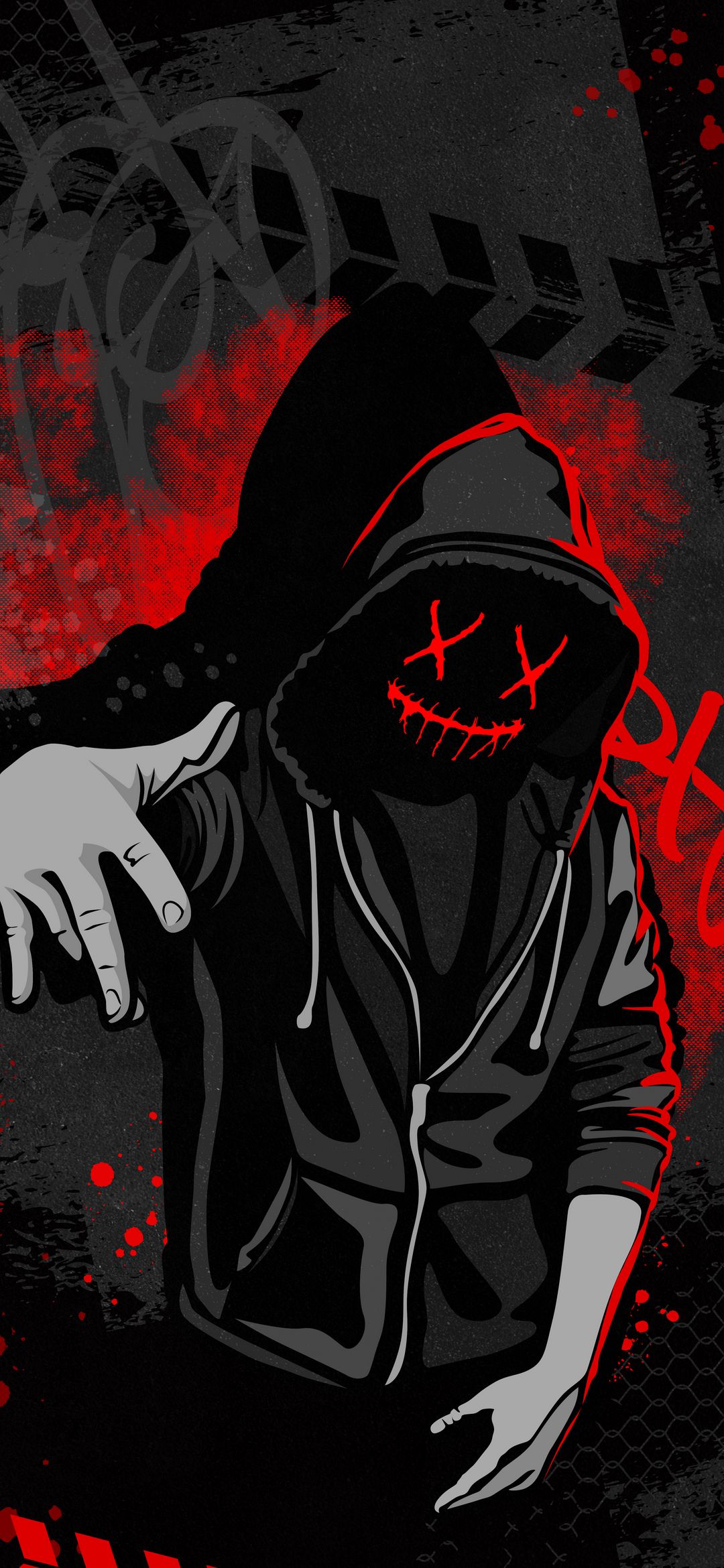 Hooded Figure Red Grin - ghetto wallpaper for OpersCraft