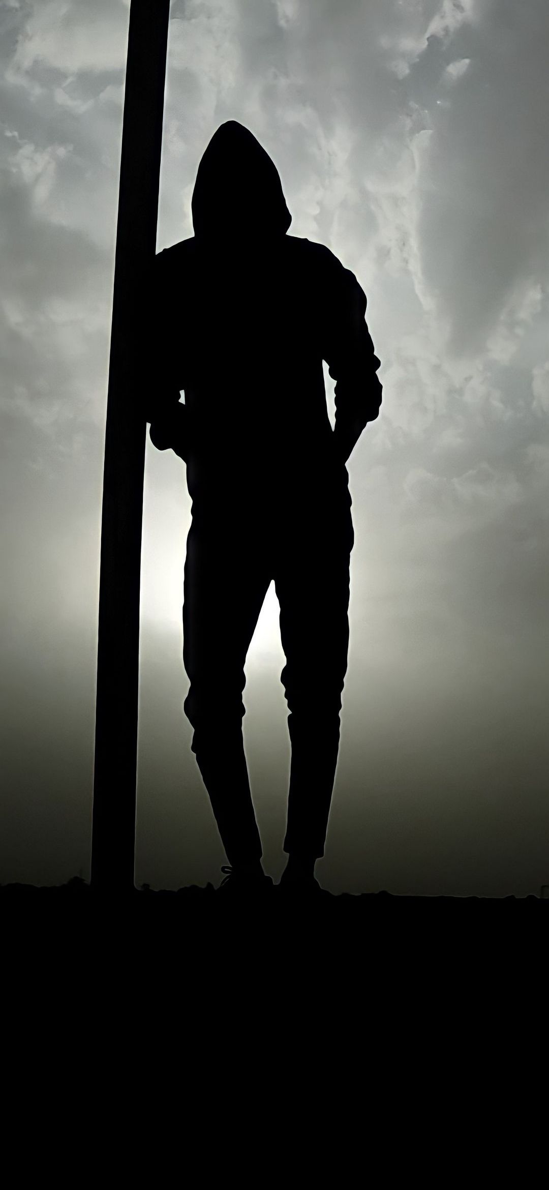 Hooded Silhouette Against Sky - silhouette wallpaper for OpersCraft