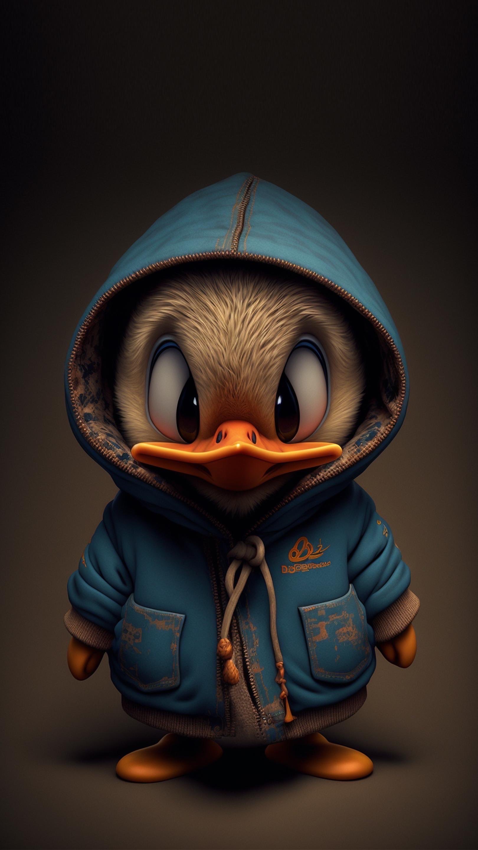 Hoodie Duck Cartoon Character - animals wallpaper for OpersCraft