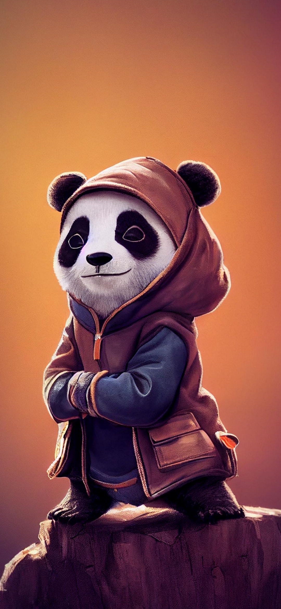 Hoodie Panda Portrait - panda wallpaper for OpersCraft