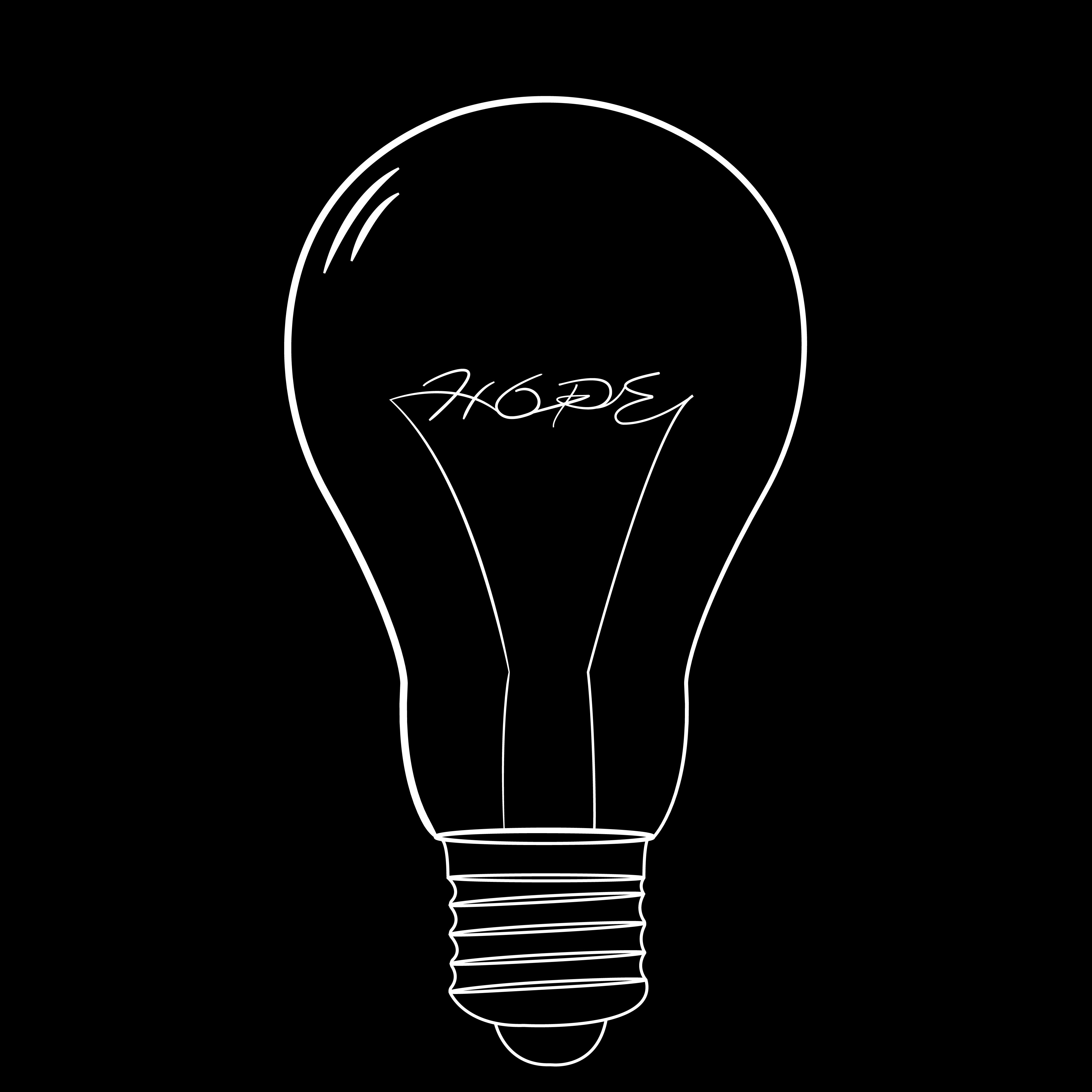 Hopeful Lightbulb Outline - random wallpaper for OpersCraft
