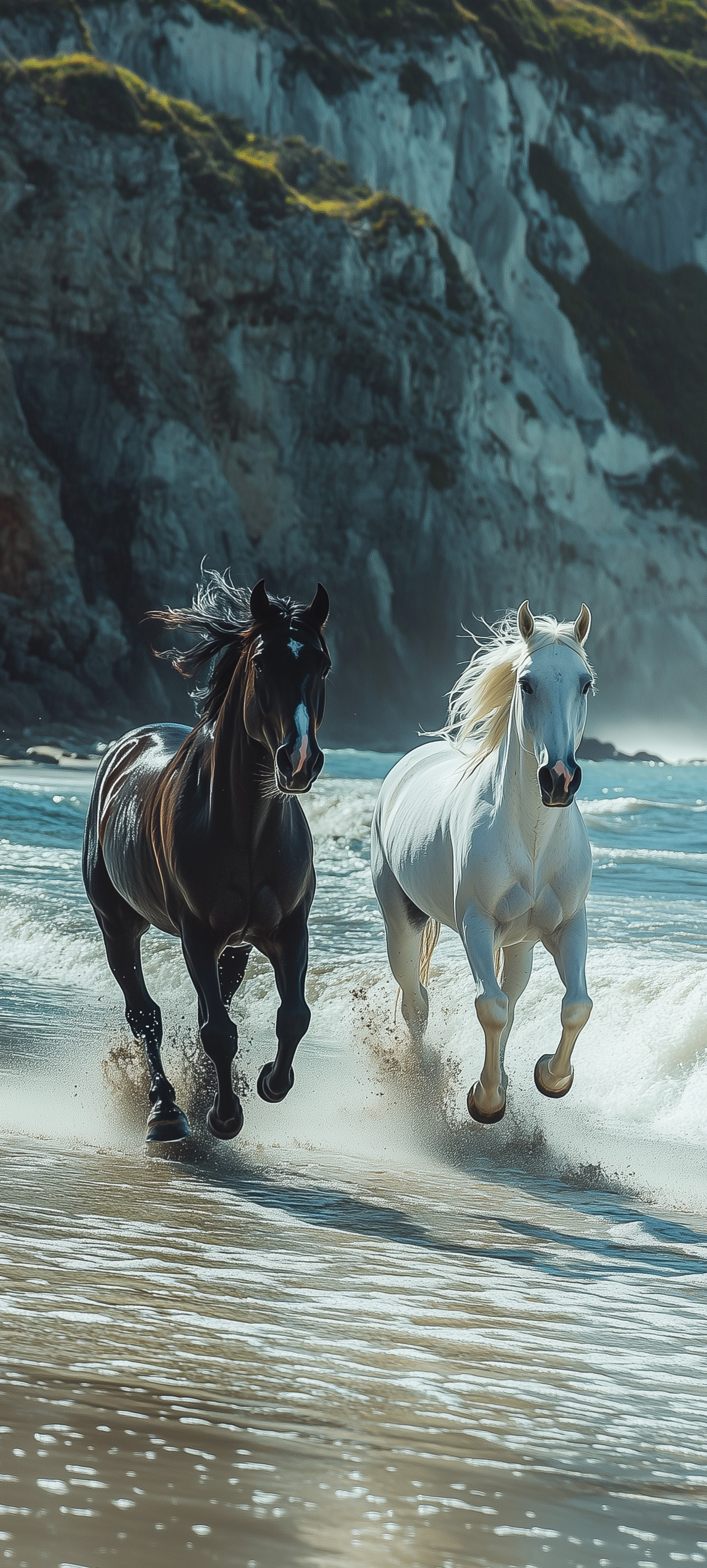 Horses Galloping on Beach - beach wallpaper for OpersCraft