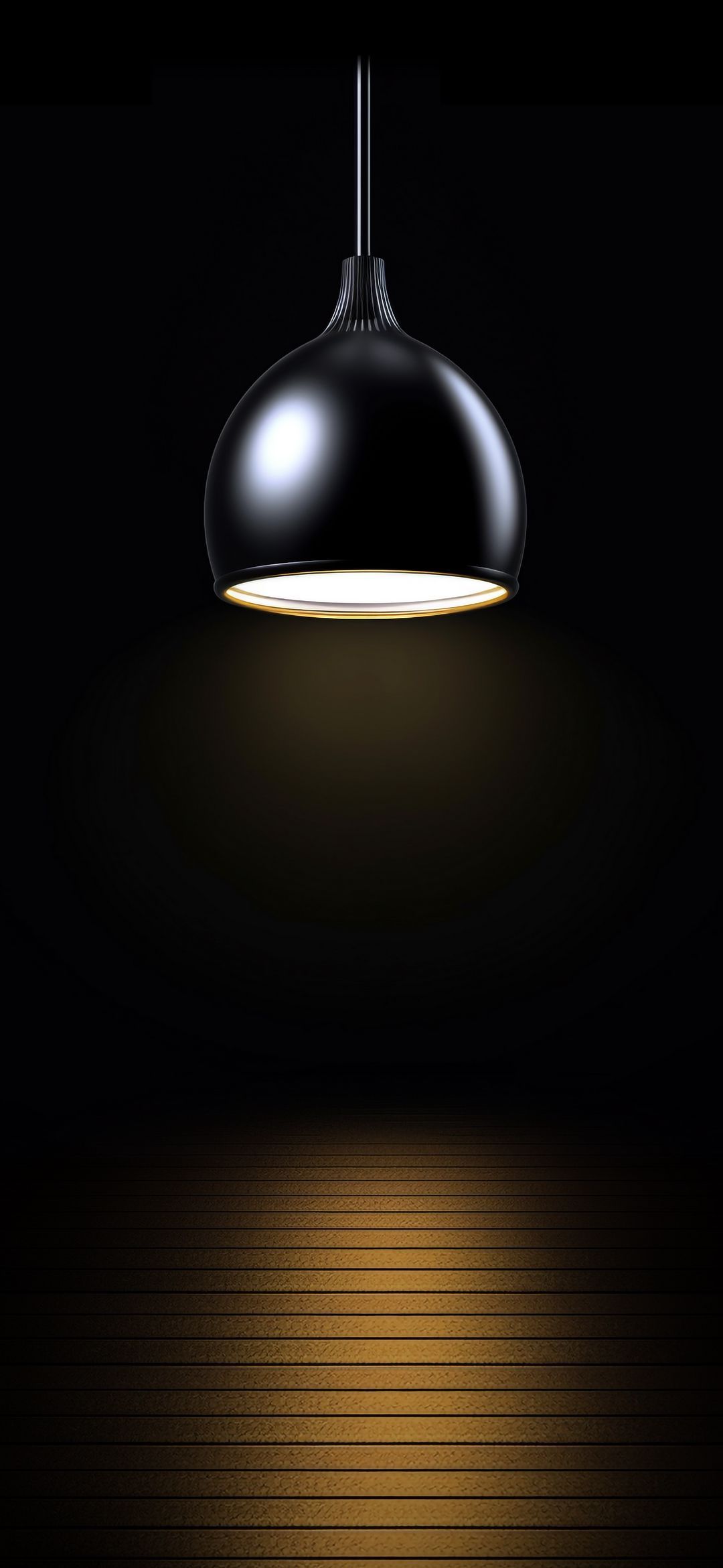 Illuminated Black Pendant Lamp - minimal wallpaper for OpersCraft