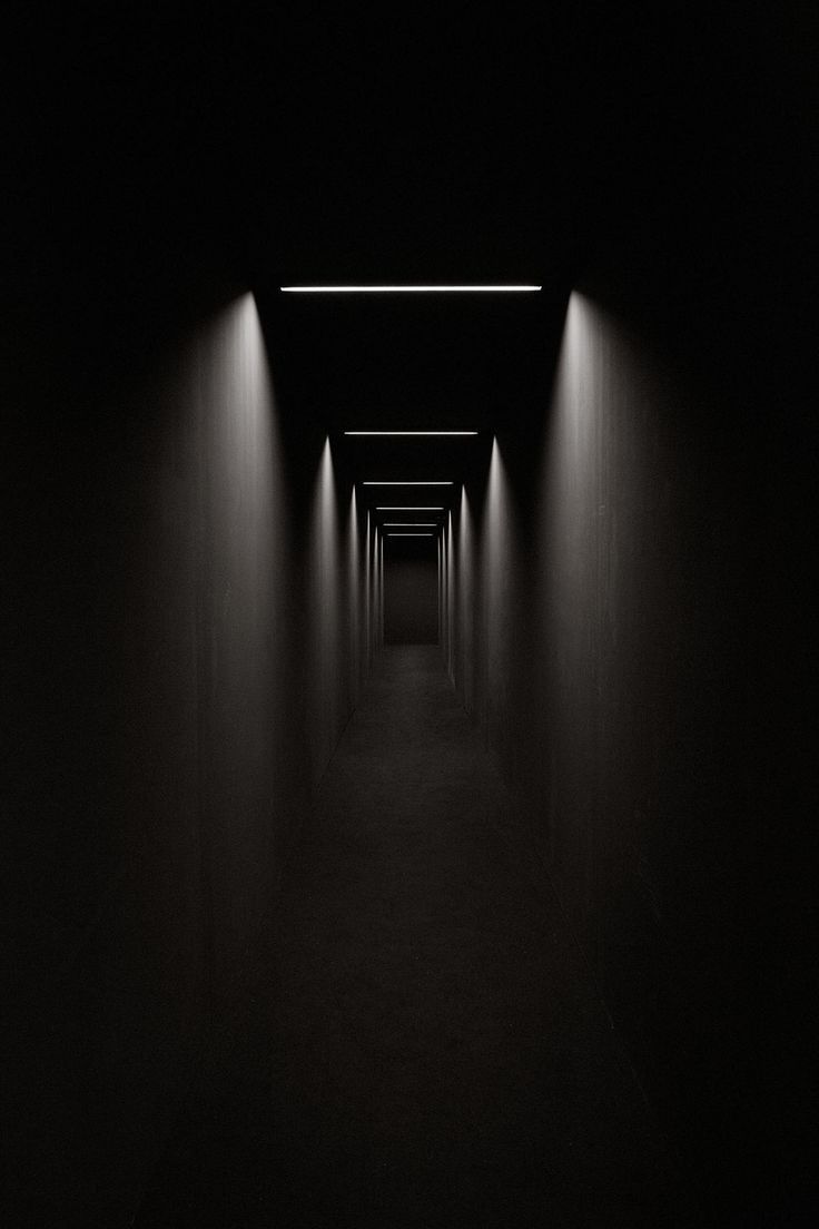 Illuminated Dark Hallway - abstract wallpaper for OpersCraft