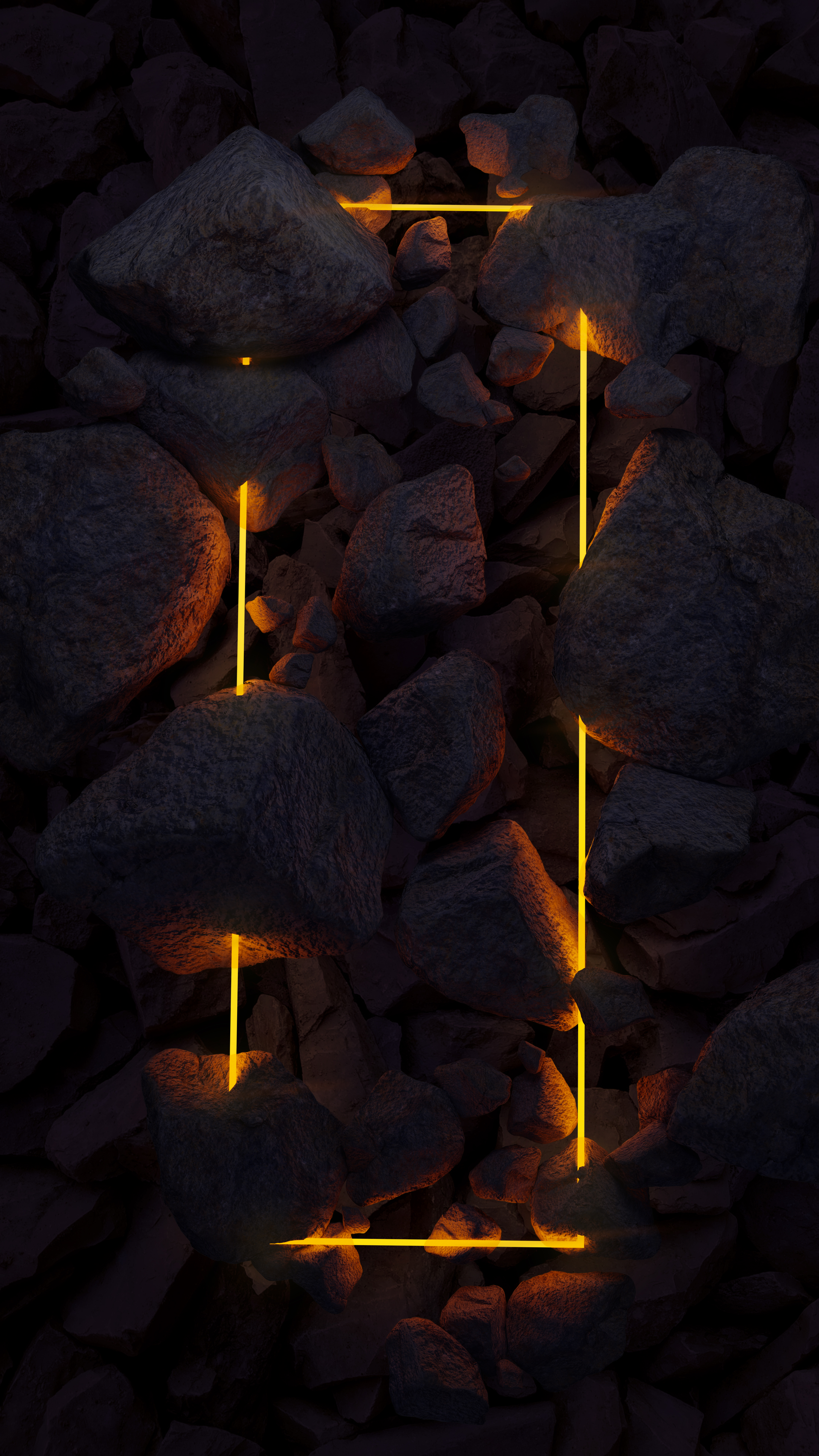 Illuminated Rock Formation - abstract wallpaper for OpersCraft
